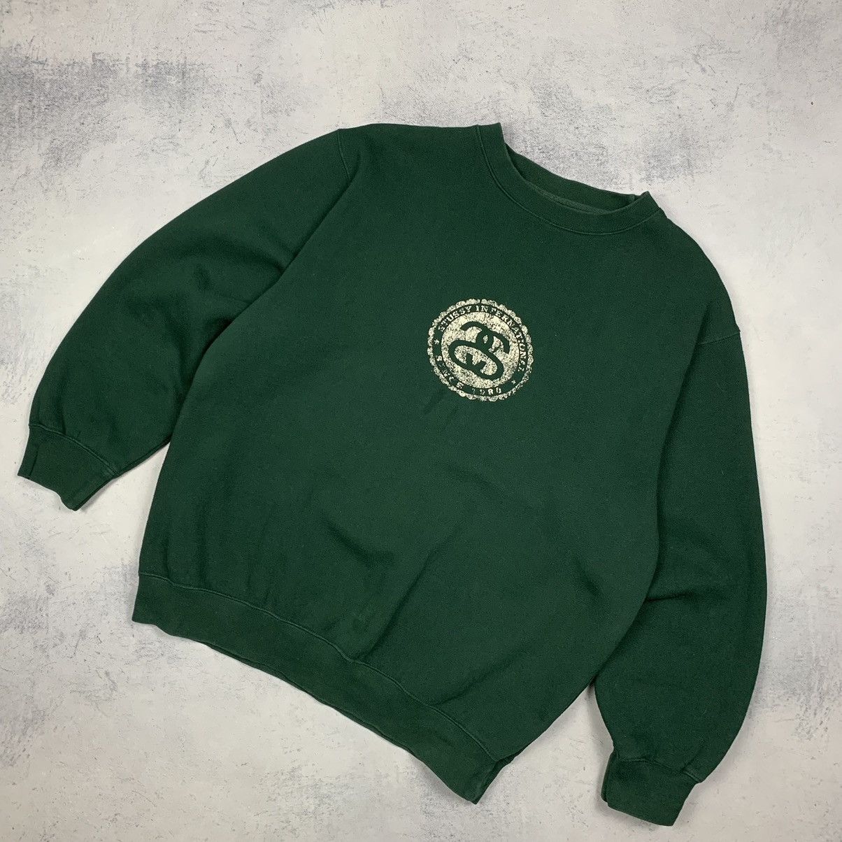 Stussy 🎱 Vintage Stussy International 1980 Sweatshirt Size M Green Size US M / EU 48-50 / 2 - 2 Thumbnail