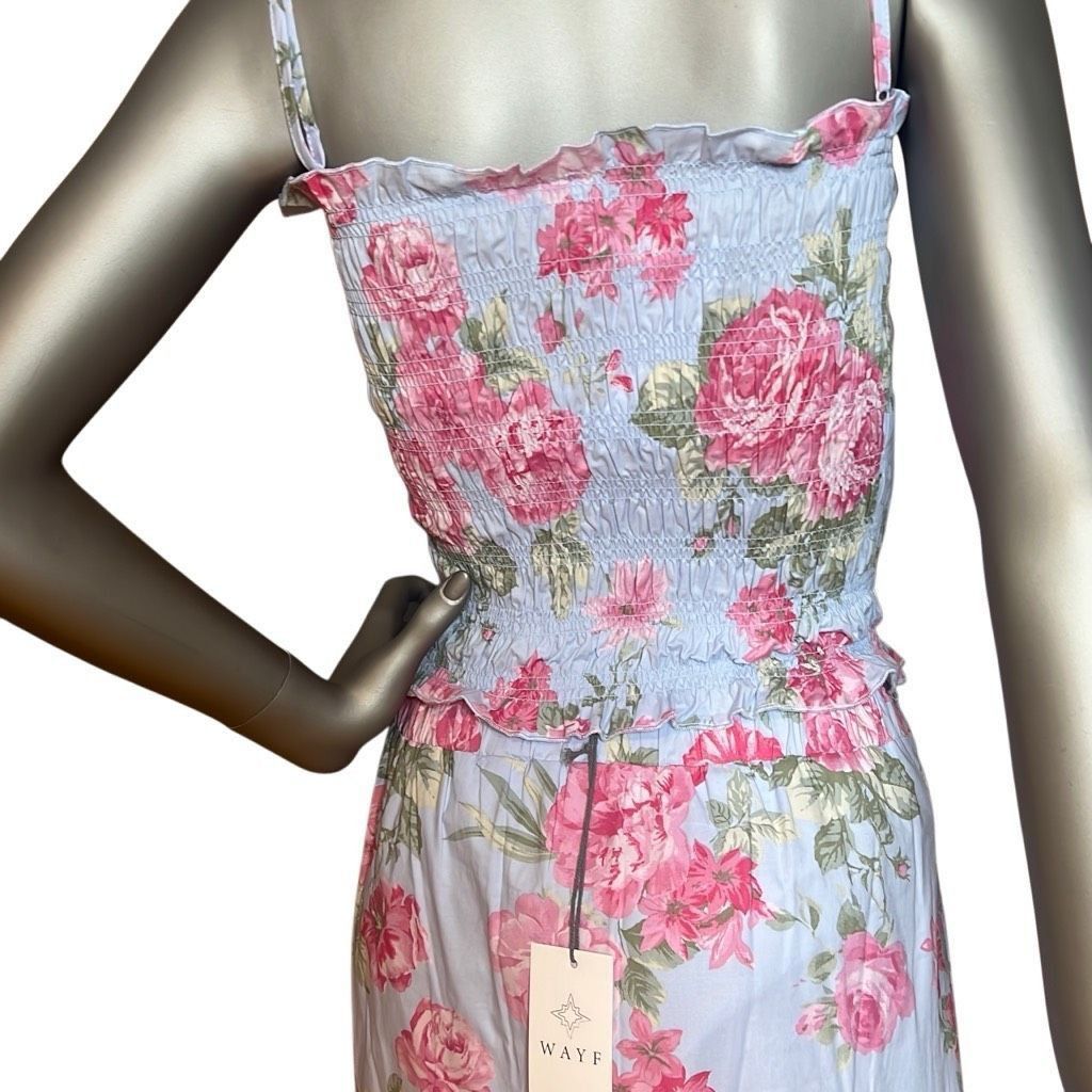 Other NWT WAYF Smock Tube Top and Maxi Tiered Skit Set Floral (011) Size XS / US 0-2 / IT 36-38 - 9 Thumbnail