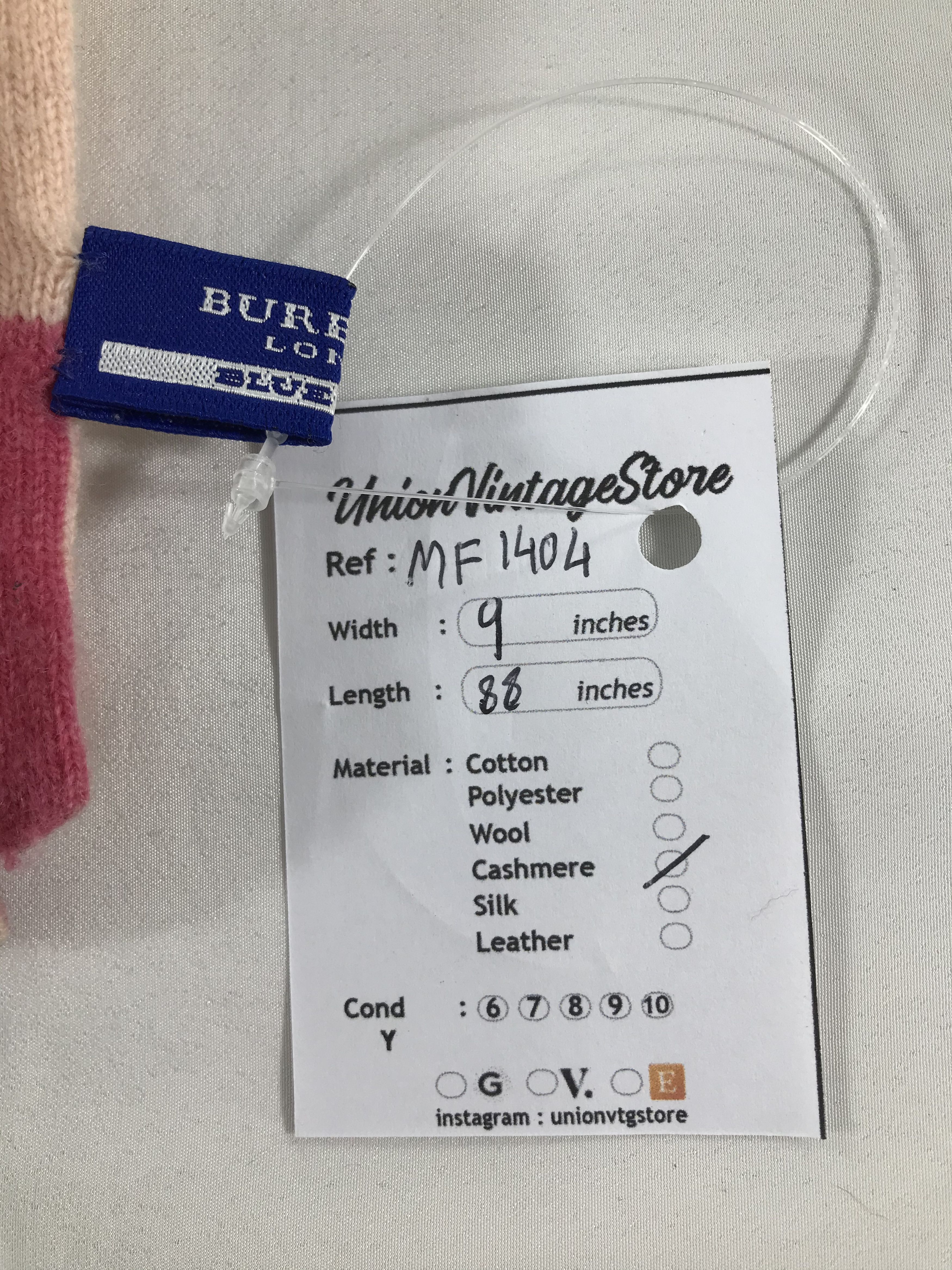 Burberry Vintage Burberry Scarf/Muffler/Neckwear MF1404 Size ONE SIZE - 7 Thumbnail