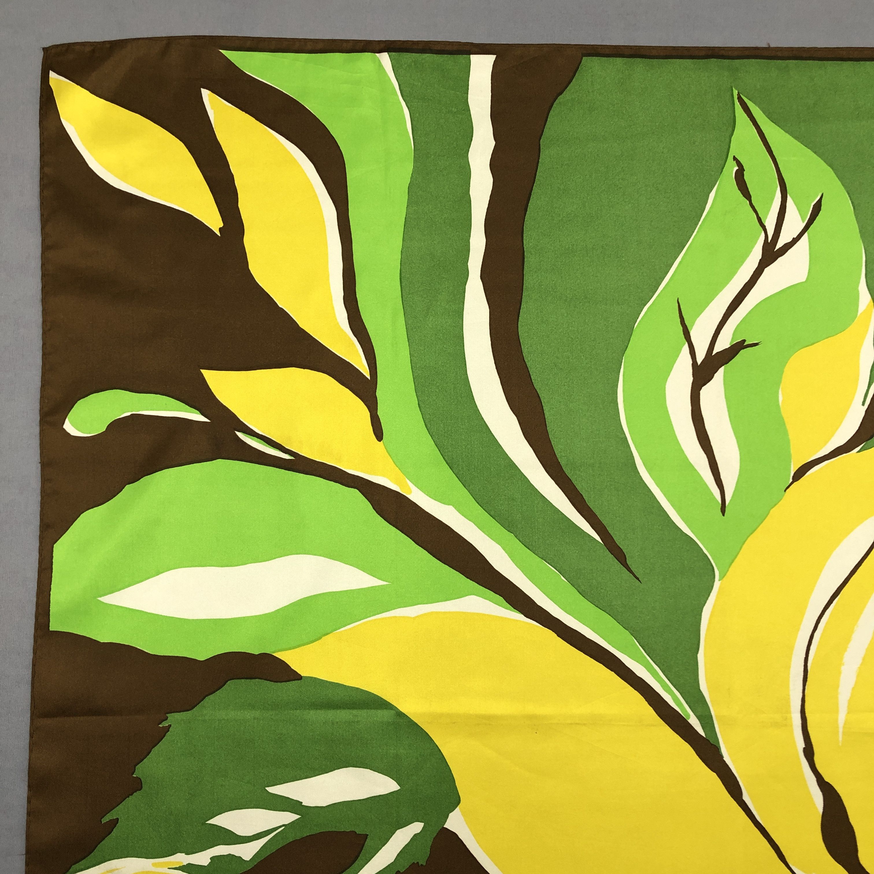 Japanese Brand Vintage 90s Floral SILK Scarf Twill Stole Wraps Scarves Size ONE SIZE - 5 Thumbnail