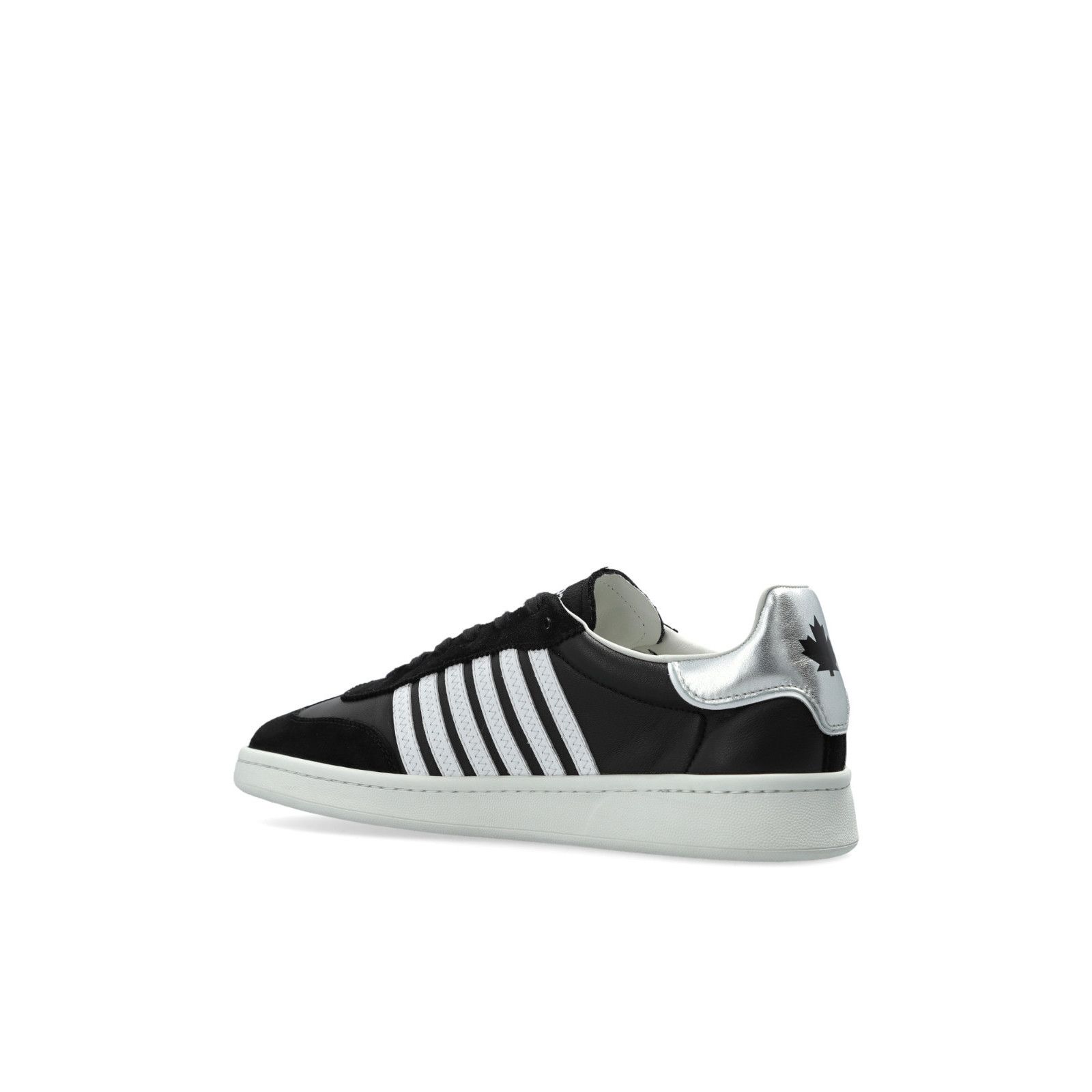 Dsquared2 DSQUARED2 Boxer Striped Black Leather Sneakers New & Authen Size US 12 / EU 45 - 3 Thumbnail