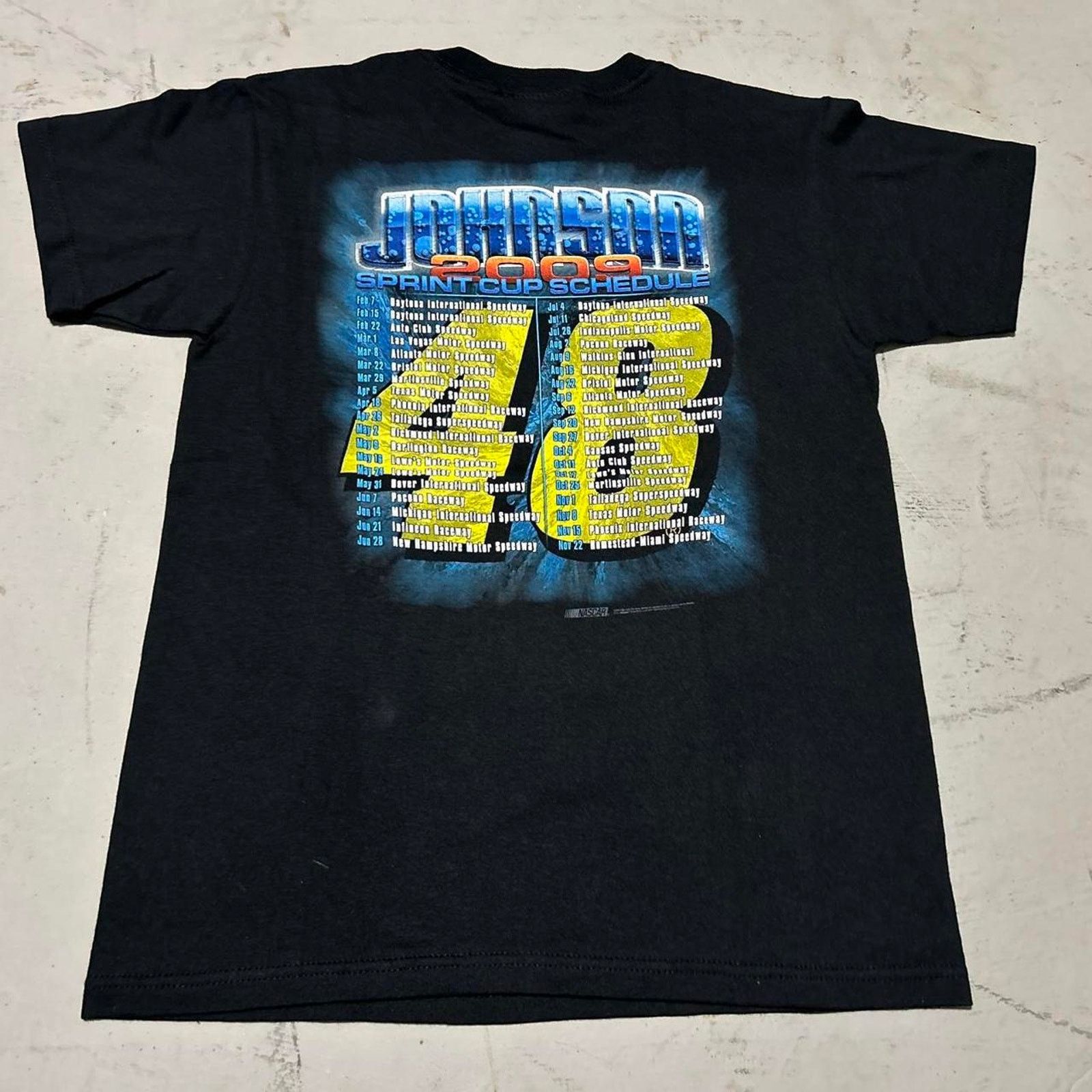 NASCAR New Vintage 2009 Jimmie Johnson Lowe’s Sprint Cup Schedule Size US XS / EU 42 / 0 - 4 Thumbnail