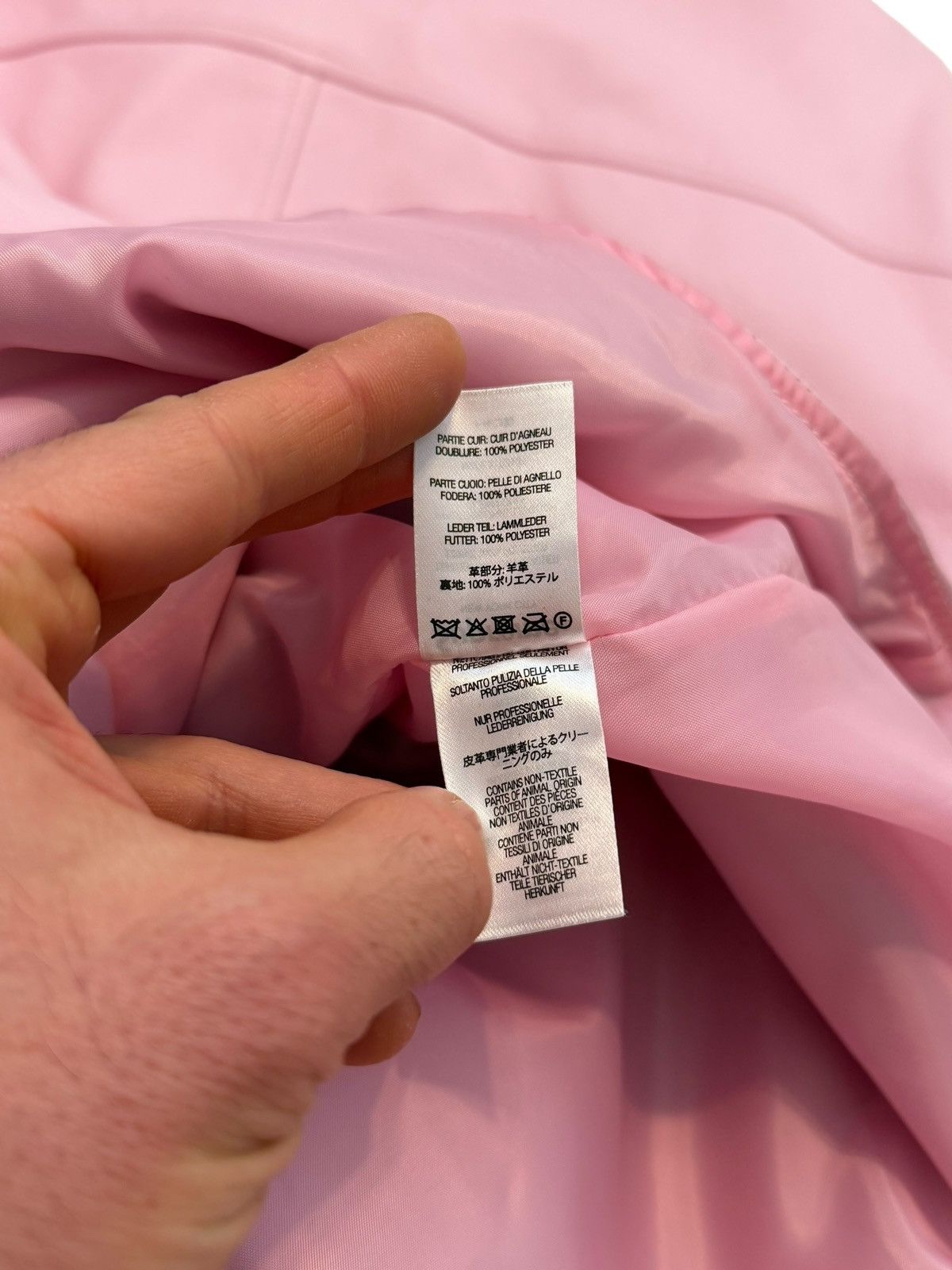 Supreme Pale Pink Lamb Leather Embossed Bogo Size US M / EU 48-50 / 2 - 7 Thumbnail