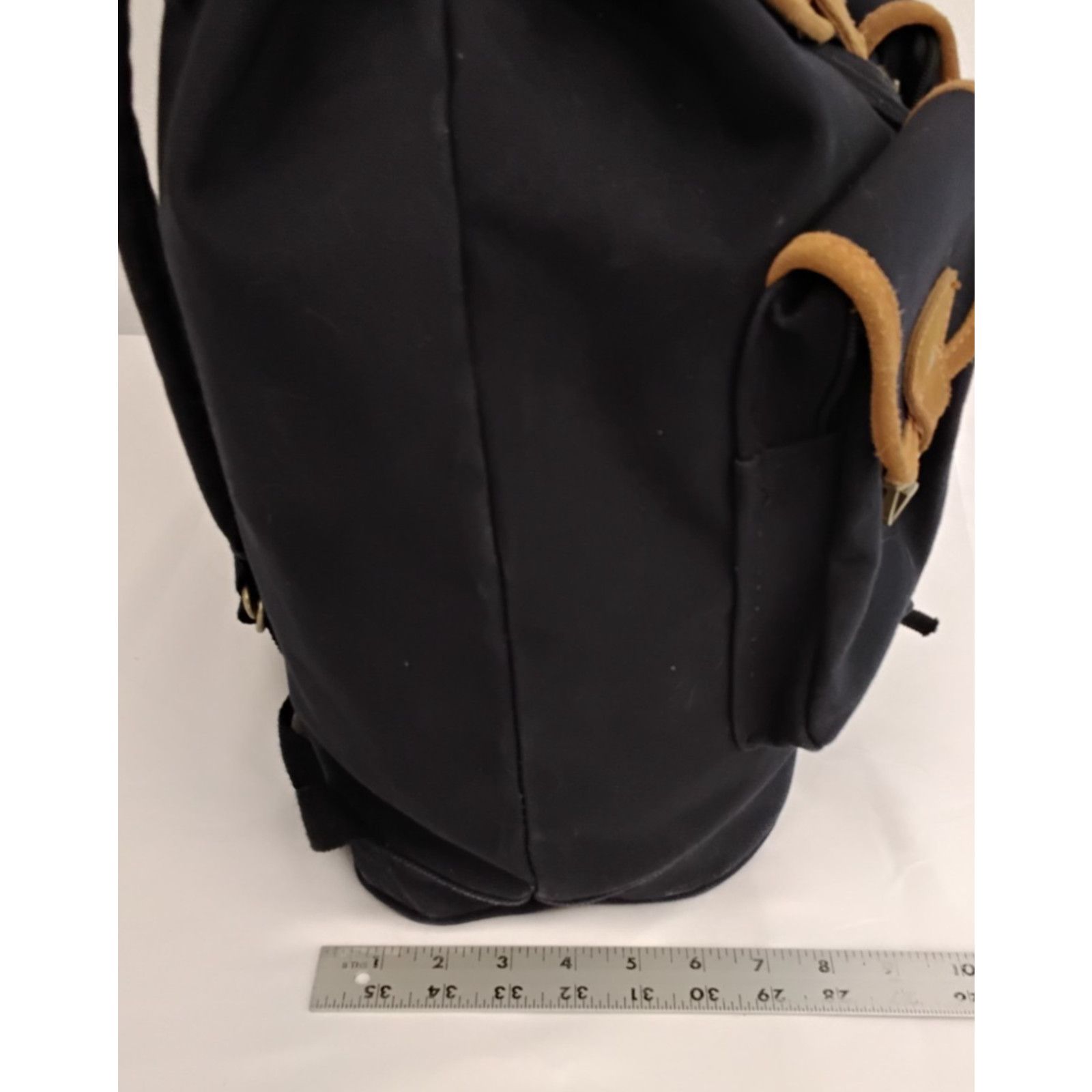 Eddie Bauer Eddie Bauer Canvas Backpack Black With Leather Trim Vintage Size ONE SIZE - 16 Thumbnail