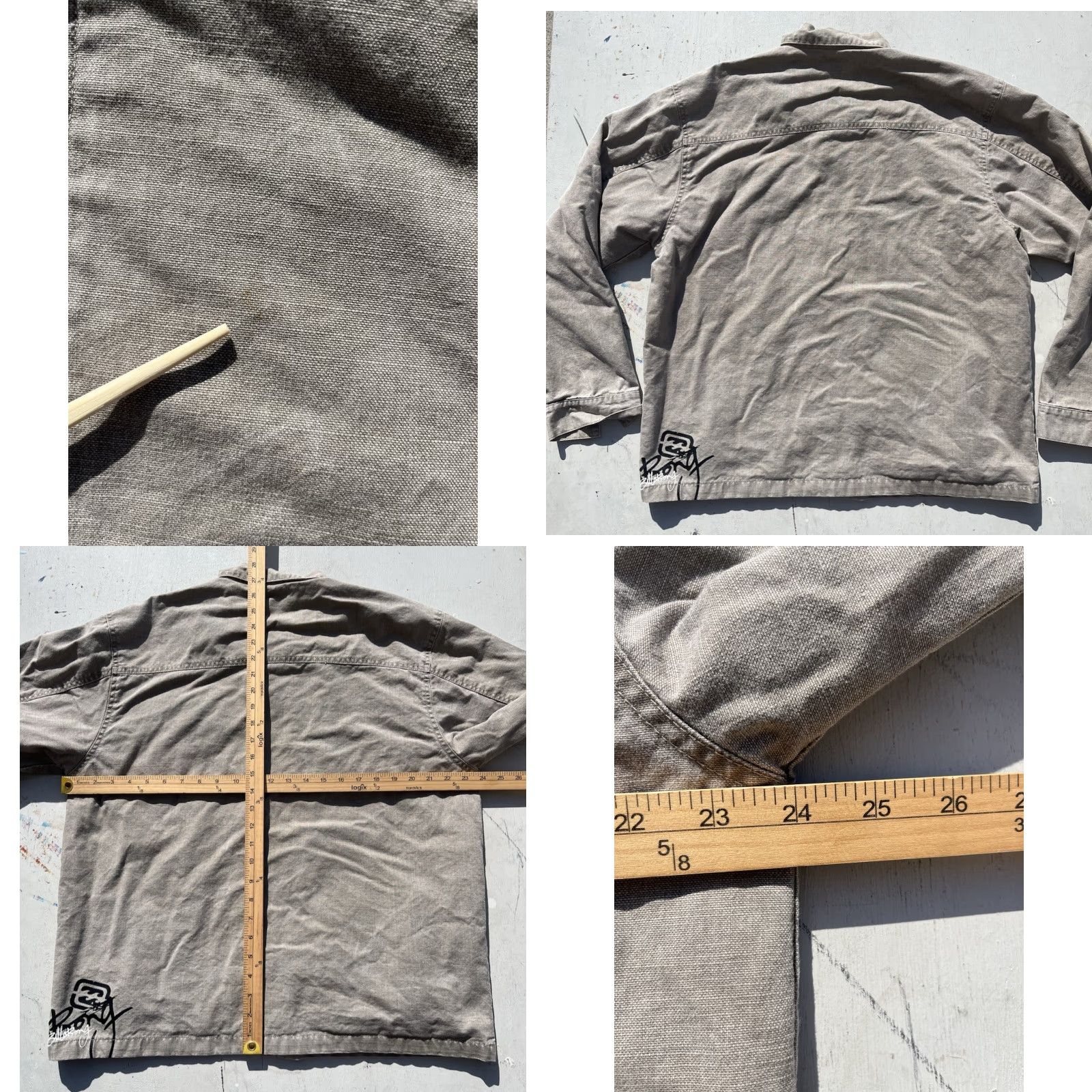 Billabong Billabong Jacket Beige Solid L Utility Zip Patches Surf Aussie Spell-Out Mens Jacket Size US L / EU 52-54 / 3 - 9 Thumbnail