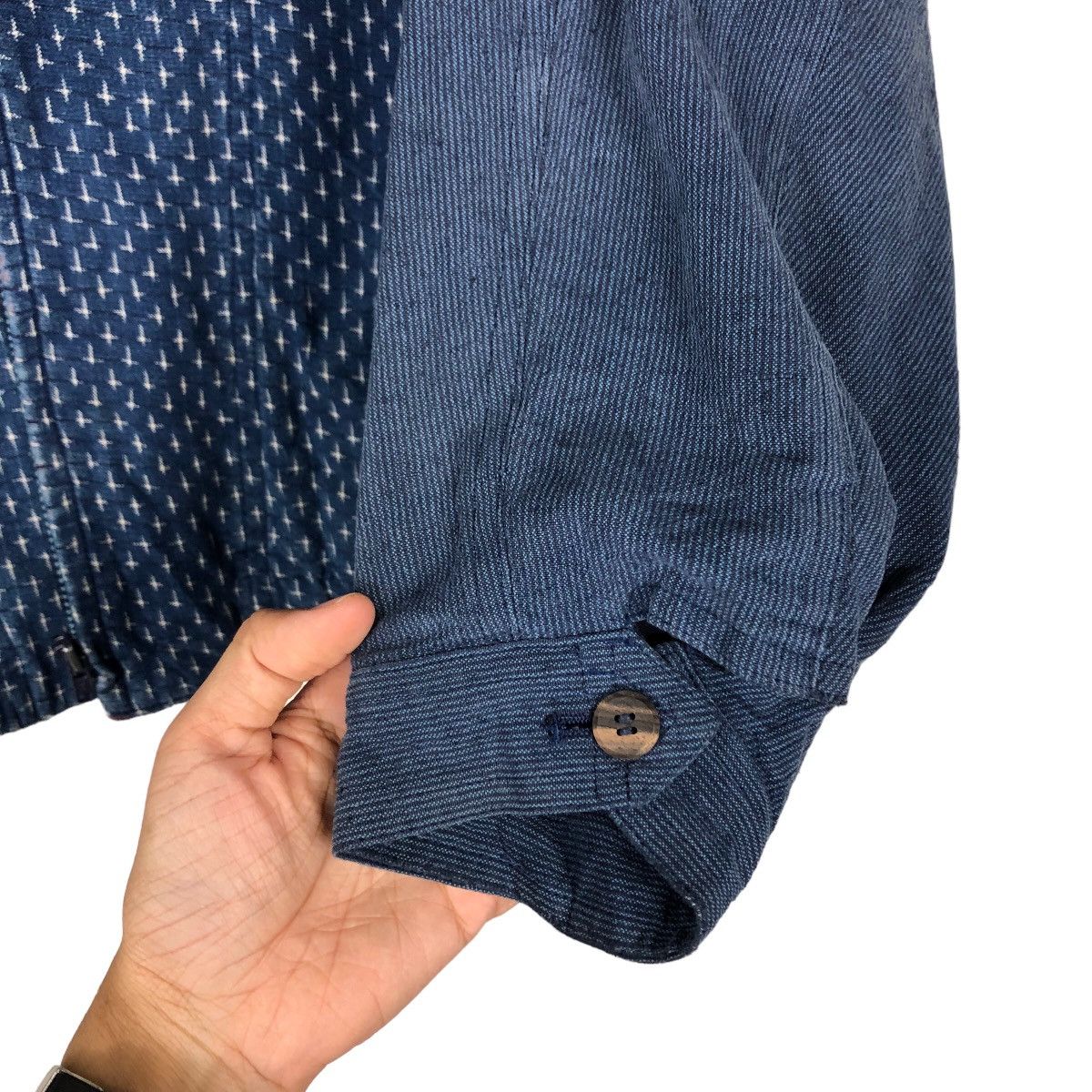 Japanese Brand 🔥Vintage Indigo Blur Blue Denim Jacket Button Japan Made Size US M / EU 48-50 / 2 - 15 Thumbnail