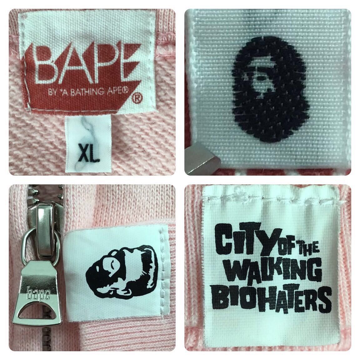 Bape × Nigo 🔥Vintage🔥 BAPE Frankentag Tiger full zip hoodie pink APE Size US XL / EU 56 / 4 - 8 Thumbnail