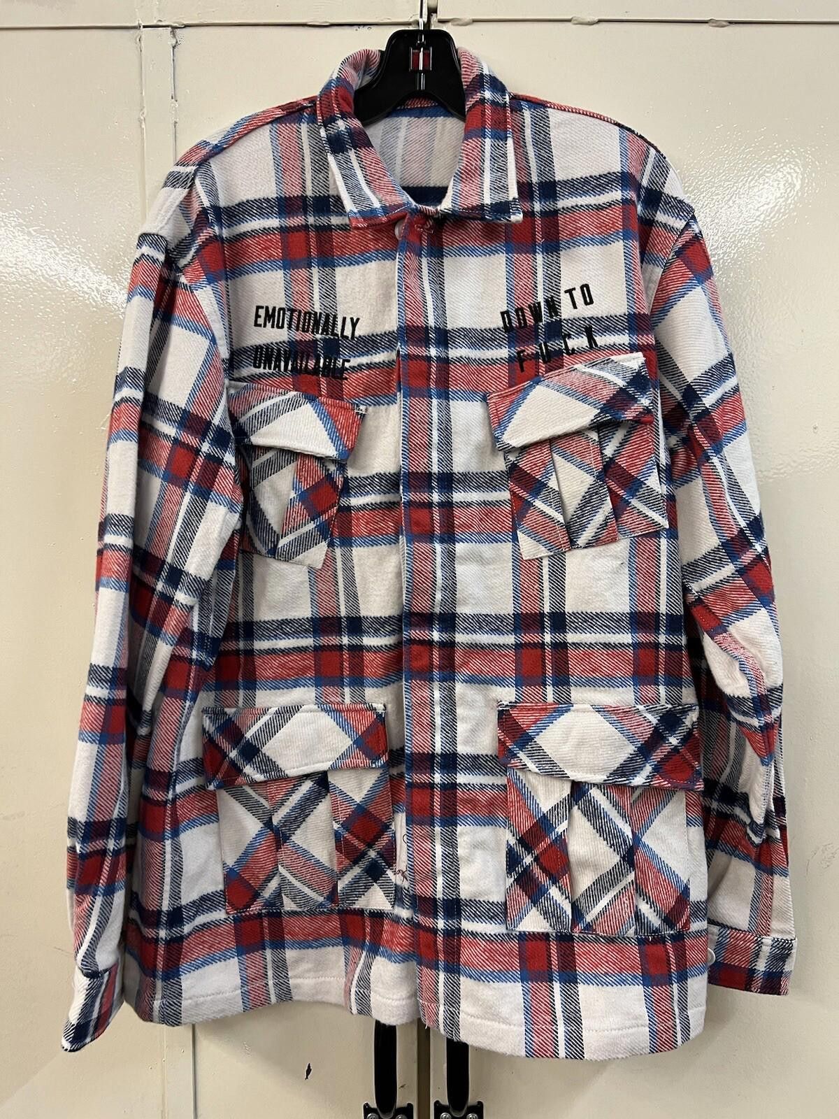 Emotionally Unavailable EMOTIONALLY UNAVAILABLE FLANNEL SHIRT SZ XL Size US XL / EU 56 / 4 - 2 Thumbnail