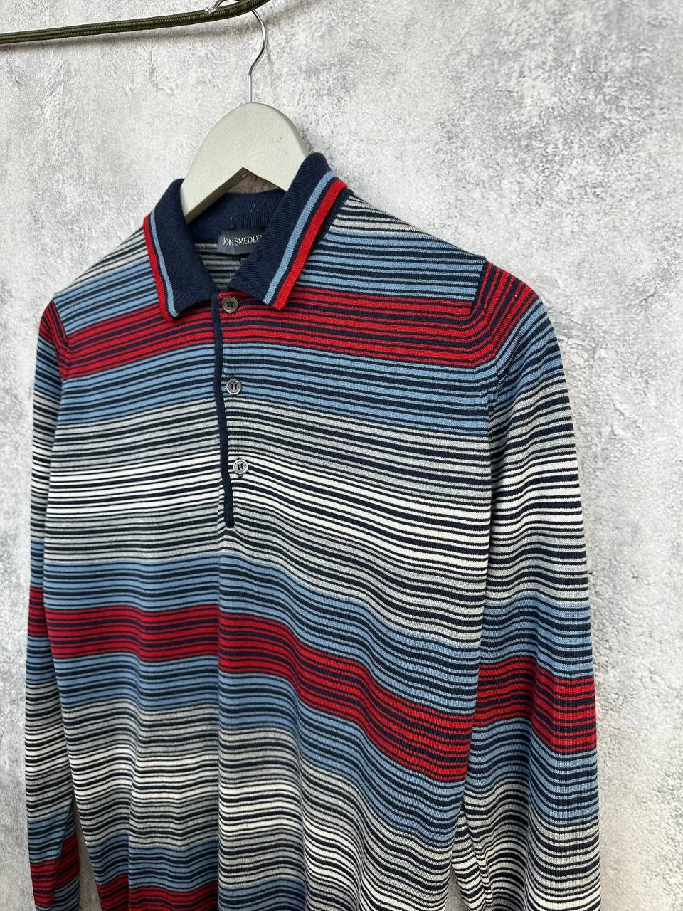 John Smedley John Smedley Merino Wool Striped Polo LS Sweater Jumper Size US S / EU 44-46 / 1 - 5 Thumbnail