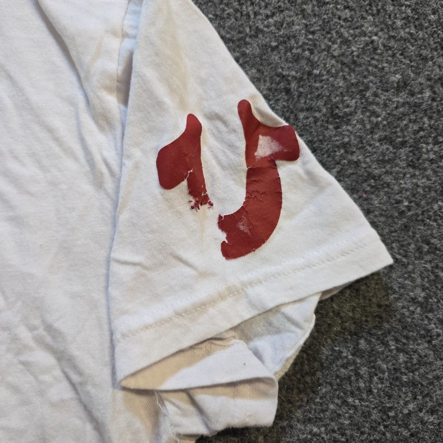 True Religion VINTAGE True Religion Shirt Mens Size L White Red Logo Short Sleeve Crew Neck Casual Size US L / EU 52-54 / 3 - 3 Thumbnail