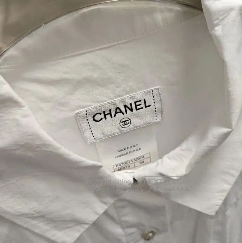 Chanel Chanel White Cotton Dress for Women . Size L / US 10 / IT 46 - 3 Thumbnail