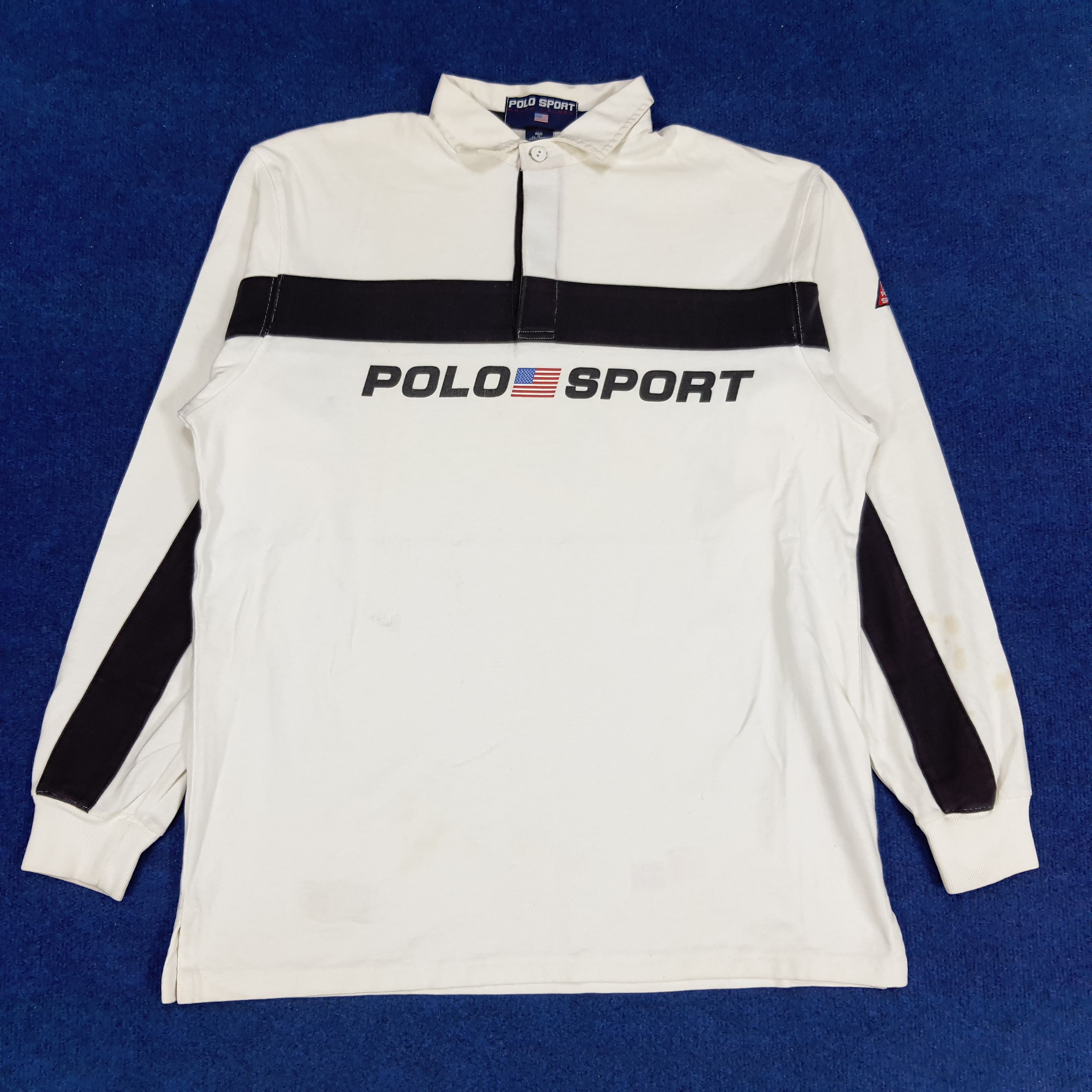 Polo Ralph Lauren × Vintage Vintage Polo Sport Ralph Lauren Long Sleeve Polo Shirt Size US XL / EU 56 / 4 - 1 Thumbnail