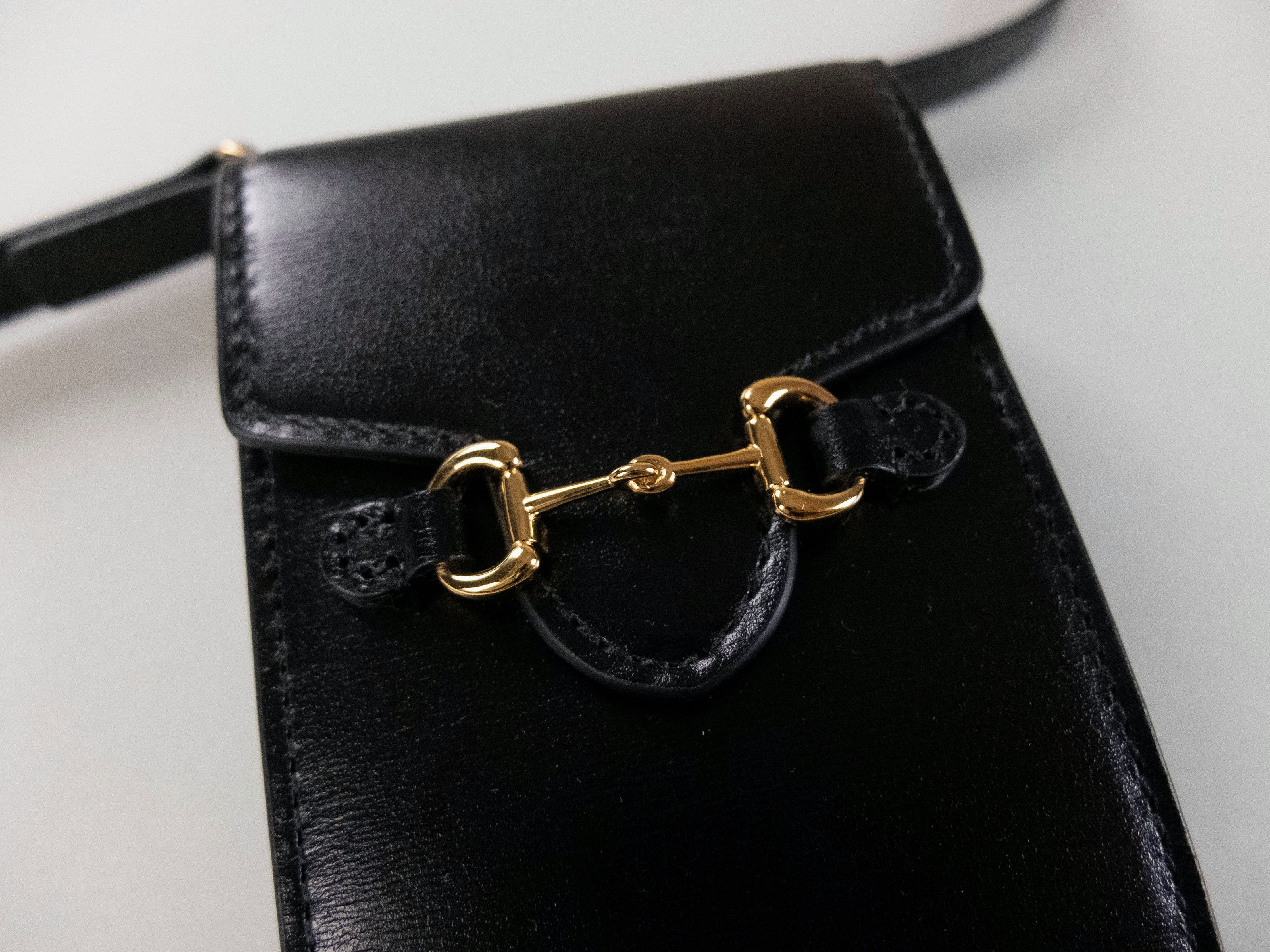 Gucci GUCCI black horsebit strapped leather card case wallet Size ONE SIZE - 5 Thumbnail