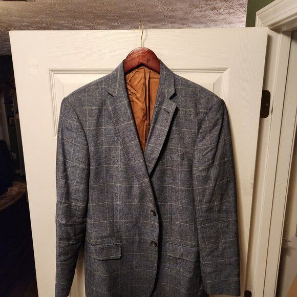 Jos. A. Bank Jos.a.bank men's 51%silk 49%linen sport coat blazer 42R Size 42R - 2 Thumbnail
