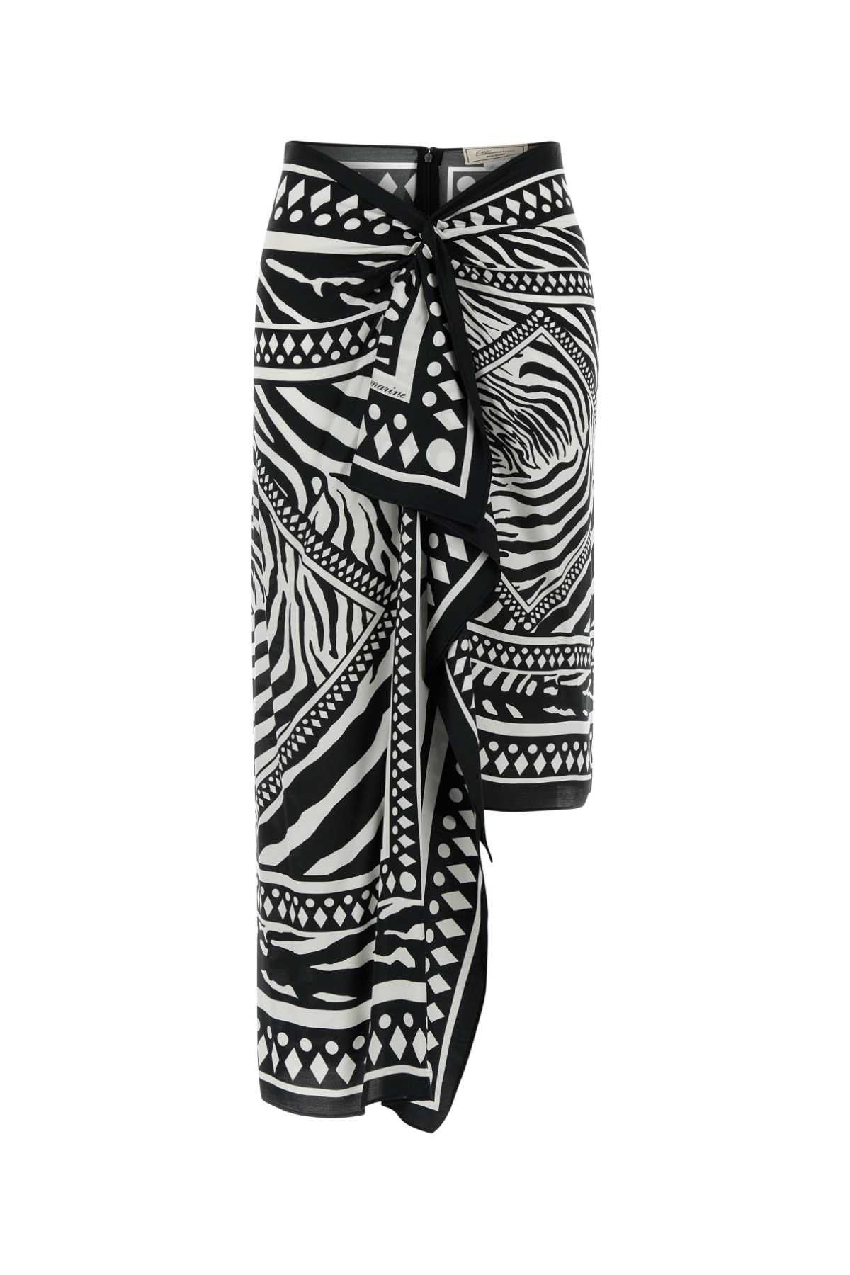 Blumarine Printed Twill Skirt Size 28" / US 6 / IT 42 - 1 Thumbnail