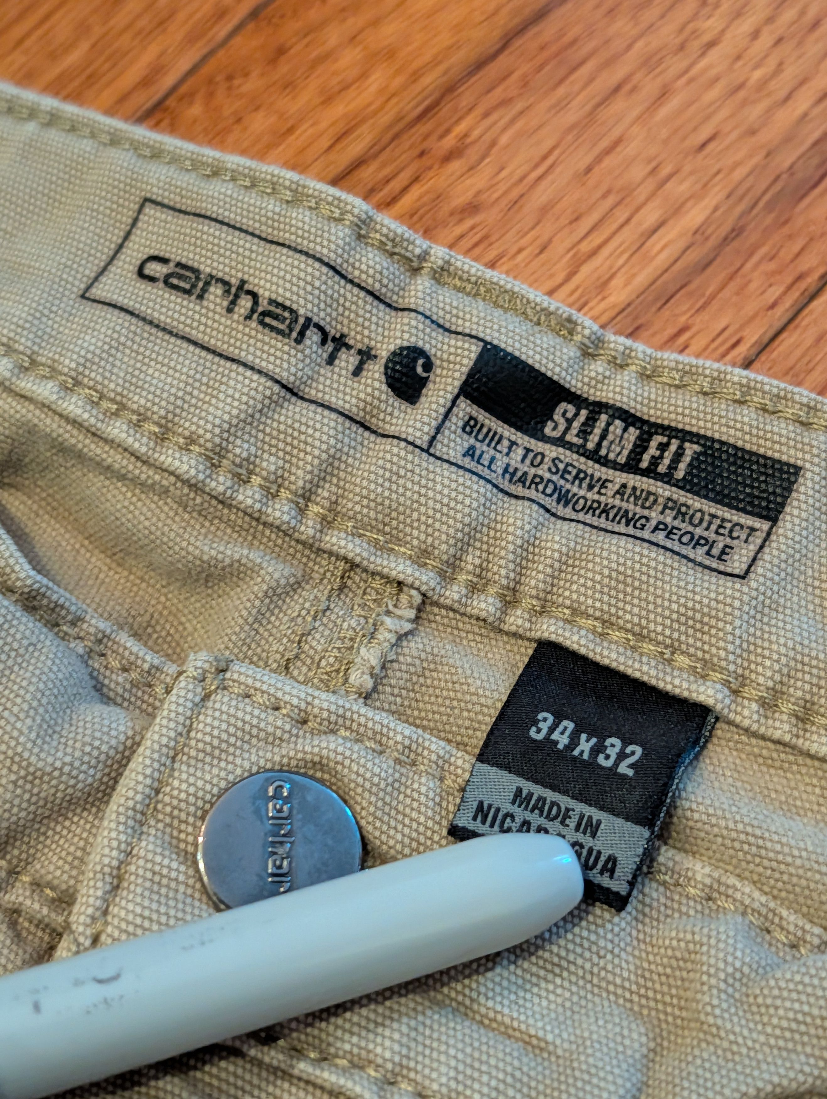 Carhartt Carhartt Slim Fit Double Front Canvas Work Pants Men’s 34x32 Size US 34 / EU 50 - 12 Thumbnail