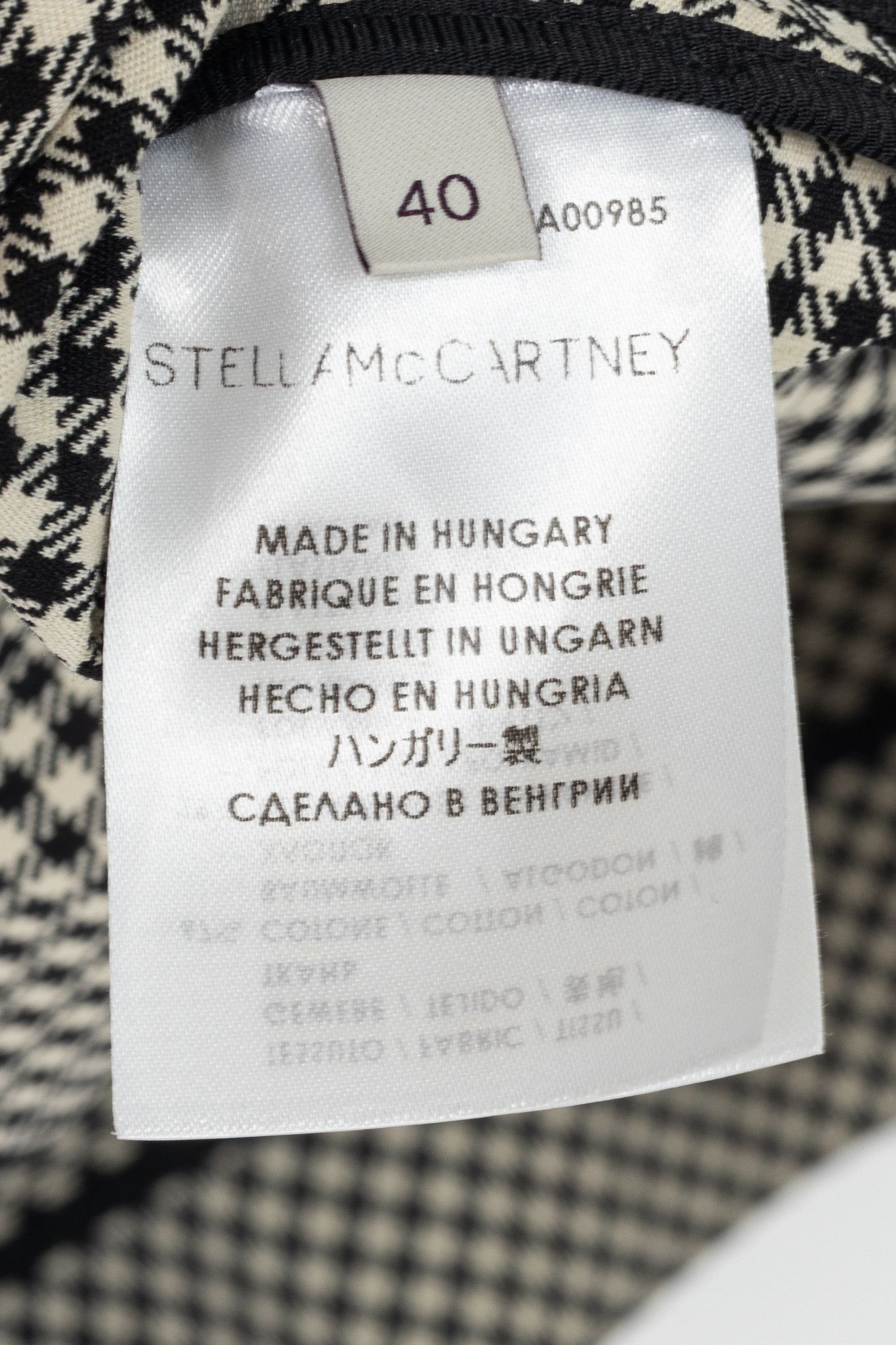 Stella McCartney Stella McCartney PF14 Claudia Dogtooth Cotton Tulip Skirt Size 27" / US 4 / IT 40 - 9 Thumbnail