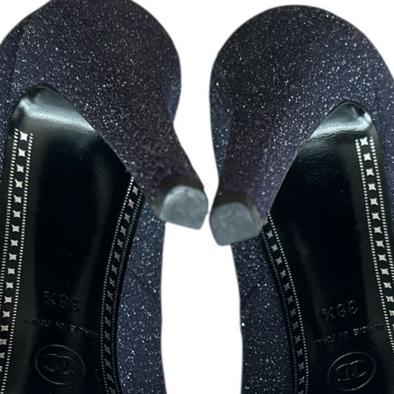 Chanel CHANEL Purple/Green Interlocking CC Logo Pumps, US8.5/IT38.5 Size US 8.5 / IT 38.5 - 16 Thumbnail