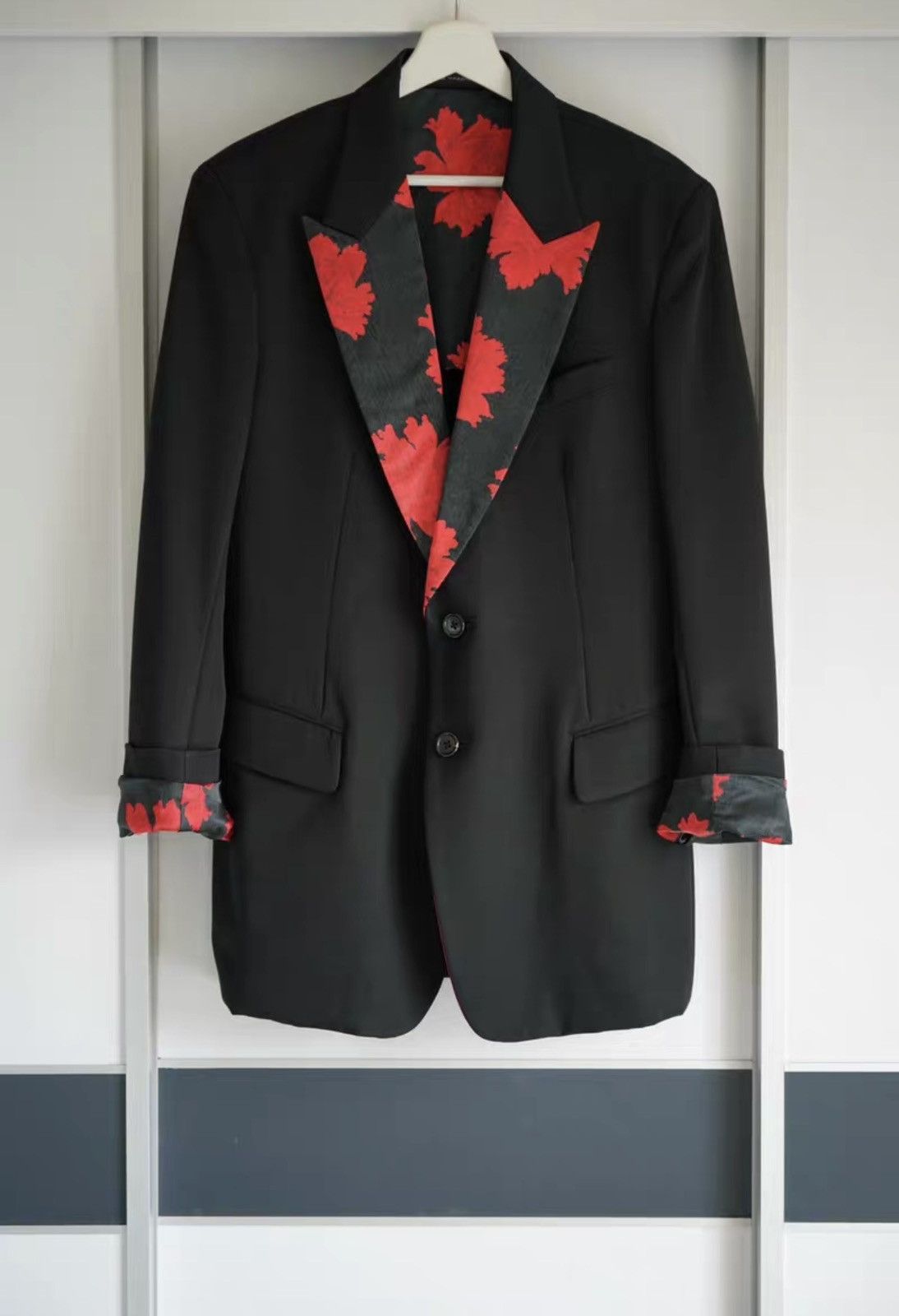 Yohji Yamamoto Yohji Yamamoto 05aw Peony Floral Silk Lapel Blazer K4 Size US L / EU 52-54 / 3 - 1 Thumbnail