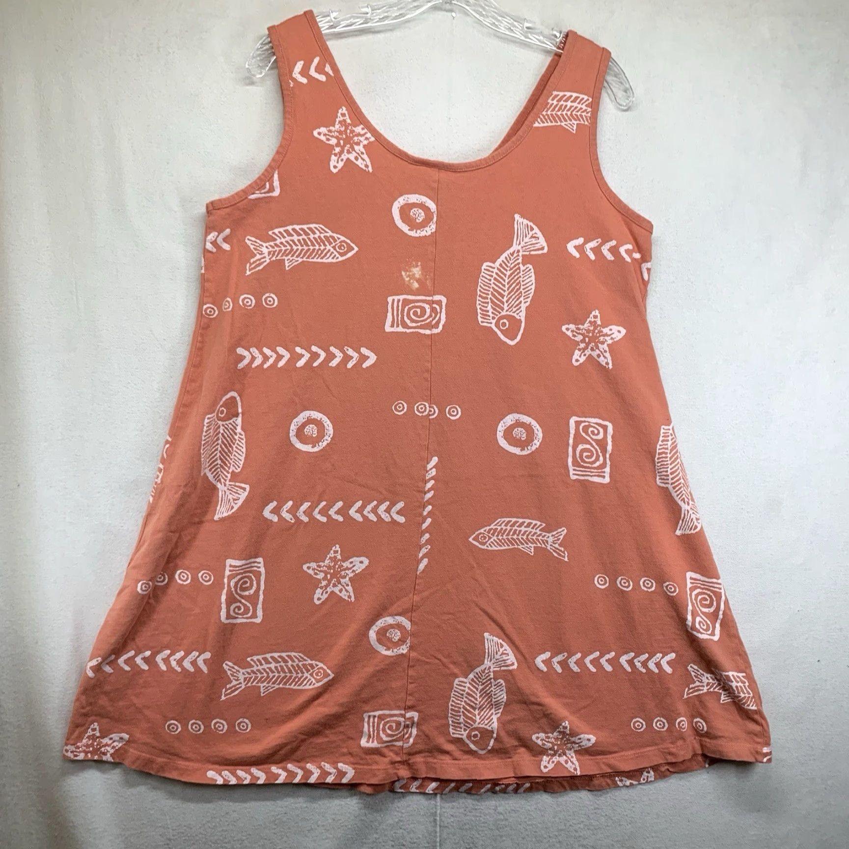 Vintage VINTAGE Baba Women's Tank Dress All Over Print Size Medium Boho Beach Festival Summer Cotton Size M / US 6-8 / IT 42-44 - 2 Thumbnail
