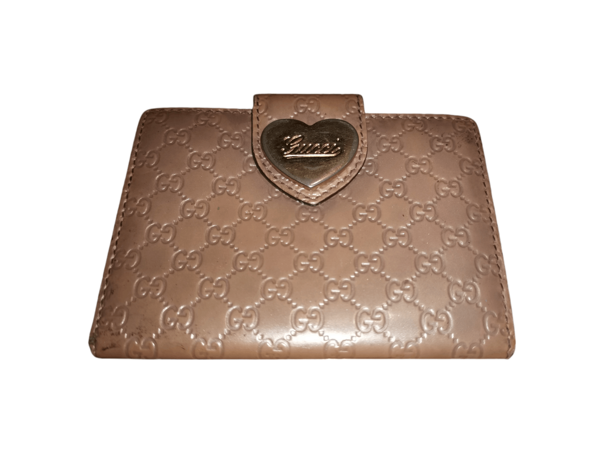 Gucci × Vintage Gucci heart pink gold guccissima wallet Size ONE SIZE - 2 Thumbnail
