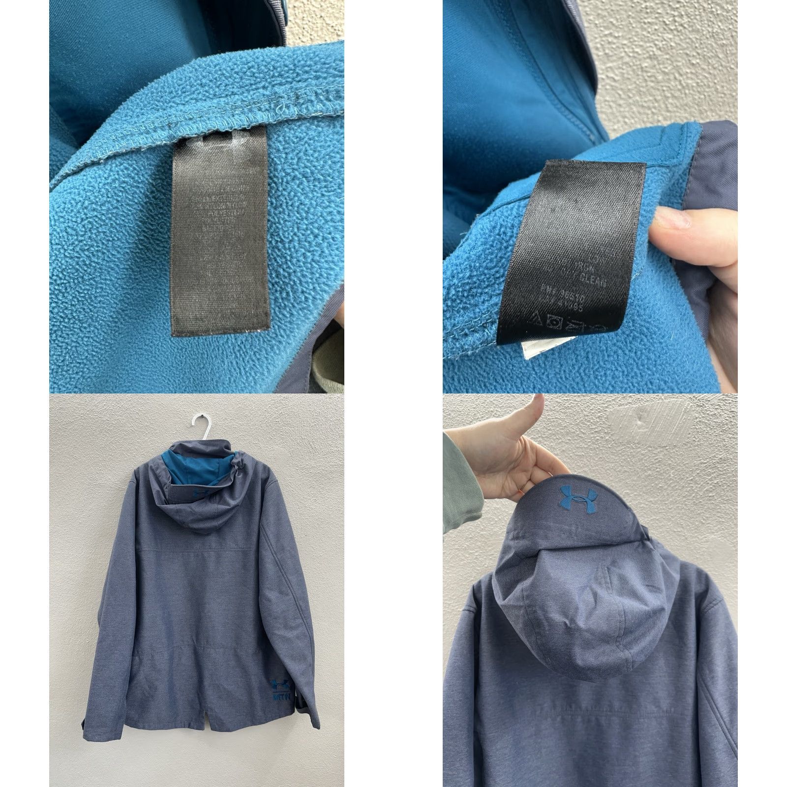 Under Armour Under Armour MTN Mens Jacket Size 2XL Blue Zip Up Hooded Snow Ski Fleece Lined Jacket Size US XXL / EU 58 / 5 - 8 Thumbnail