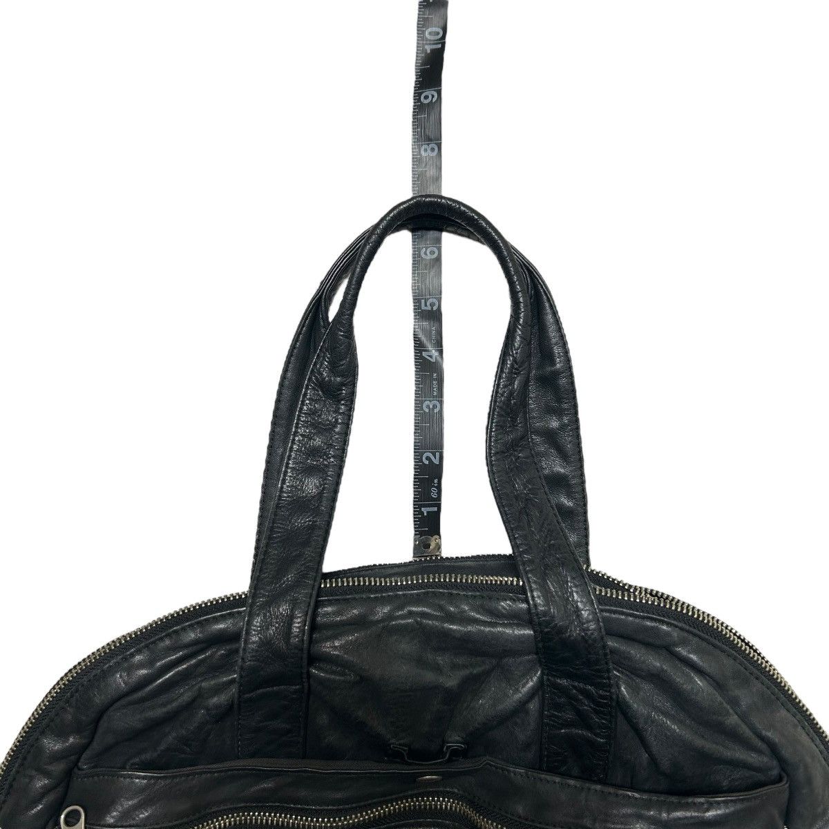 Designer × Vintage × Yohji Yamamoto Vintage Yohji Yamamoto black multi zip leather bag Size ONE SIZE - 20 Thumbnail