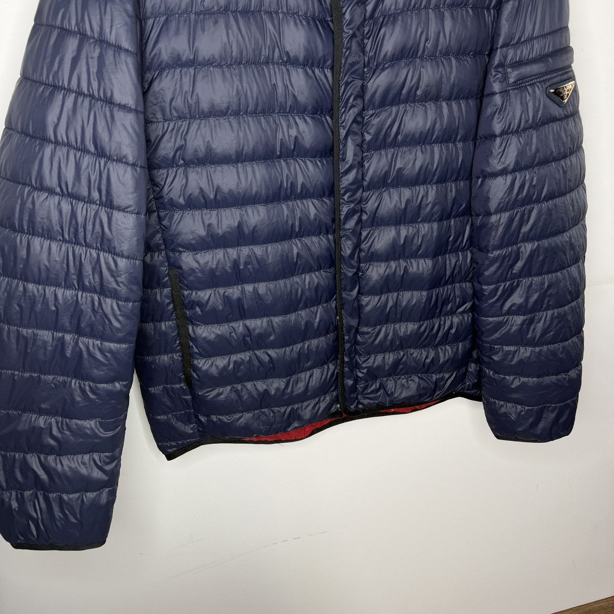 Prada Milano Puffer Down Jacket Re-Nylon Archive Navy