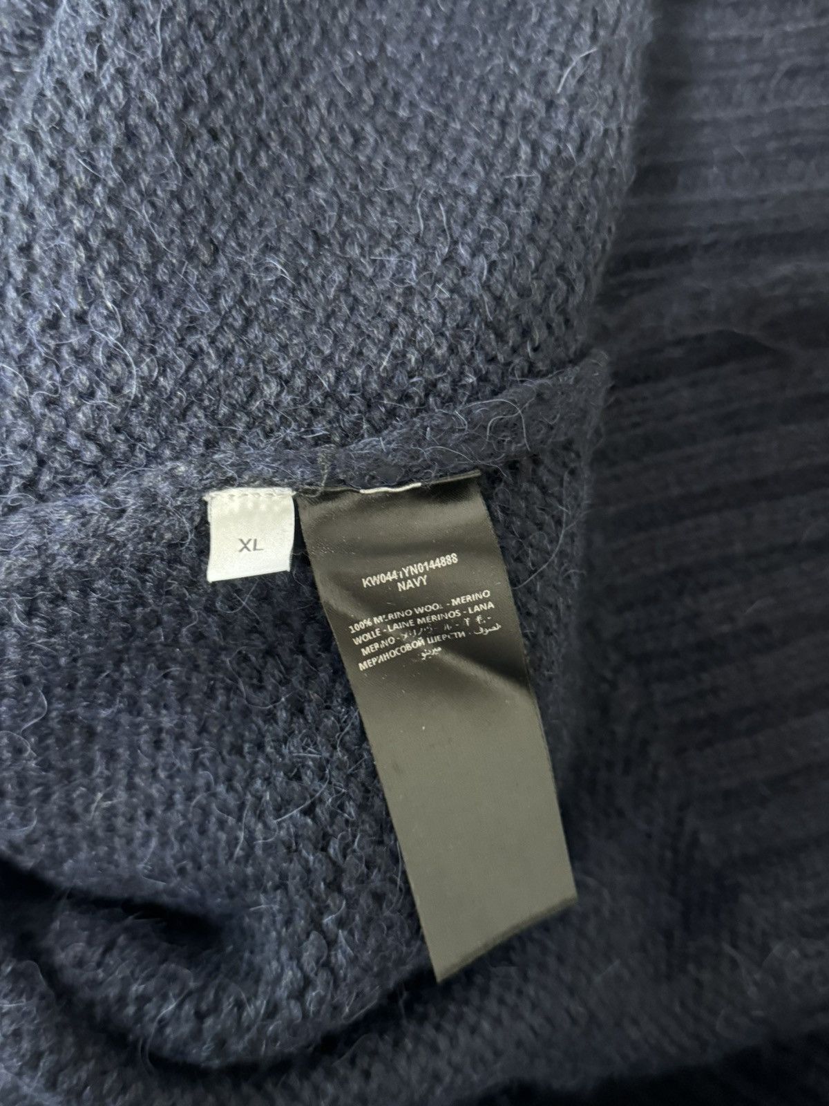 JW Anderson Navy Wool Turtleneck Knitted Sweater Size US XL / EU 56 / 4 - 5 Thumbnail