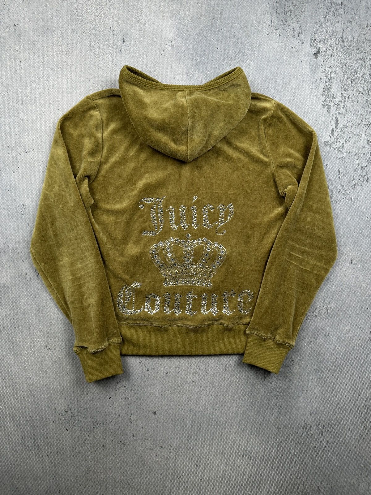 Juicy Couture Juicy Couture Velour Hoodie Rhinestone Crown Y2K Gold 90s Size S / US 4 / IT 40 - 6 Thumbnail