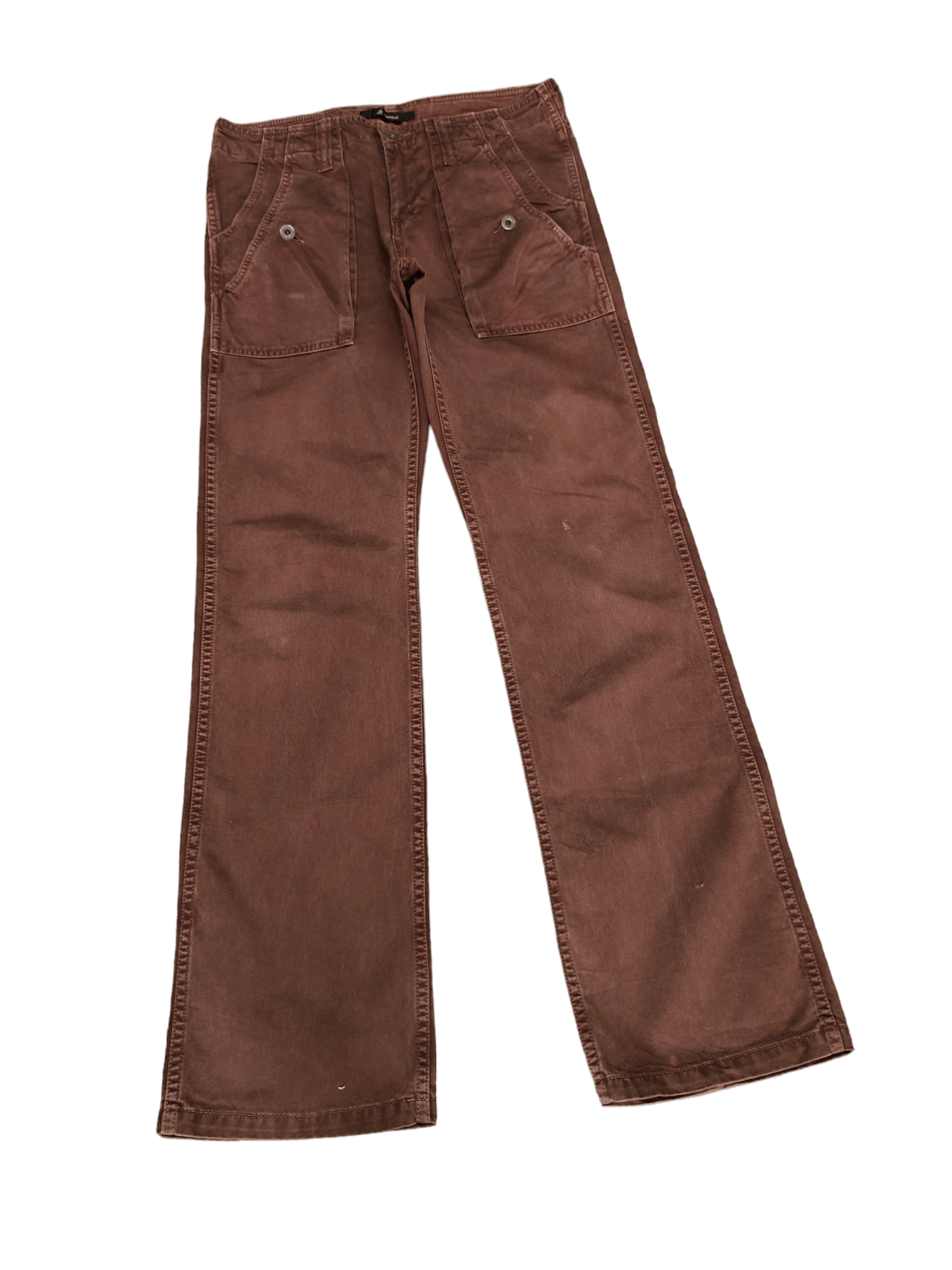 If Six Was Nine Flare Pants Johnbull Waxed Fatigue Multi Pocket Bootcut Size US 31 - 3 Thumbnail