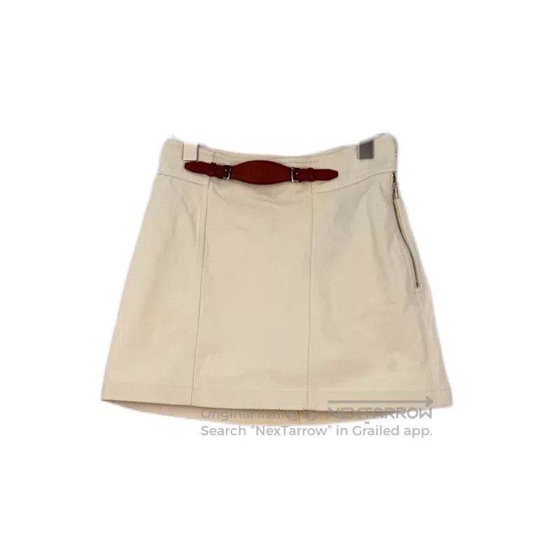 Hermes Hermes Beige Waist Buckle Short Skirt Size 24" / US 00 / IT 34 - 1 Thumbnail
