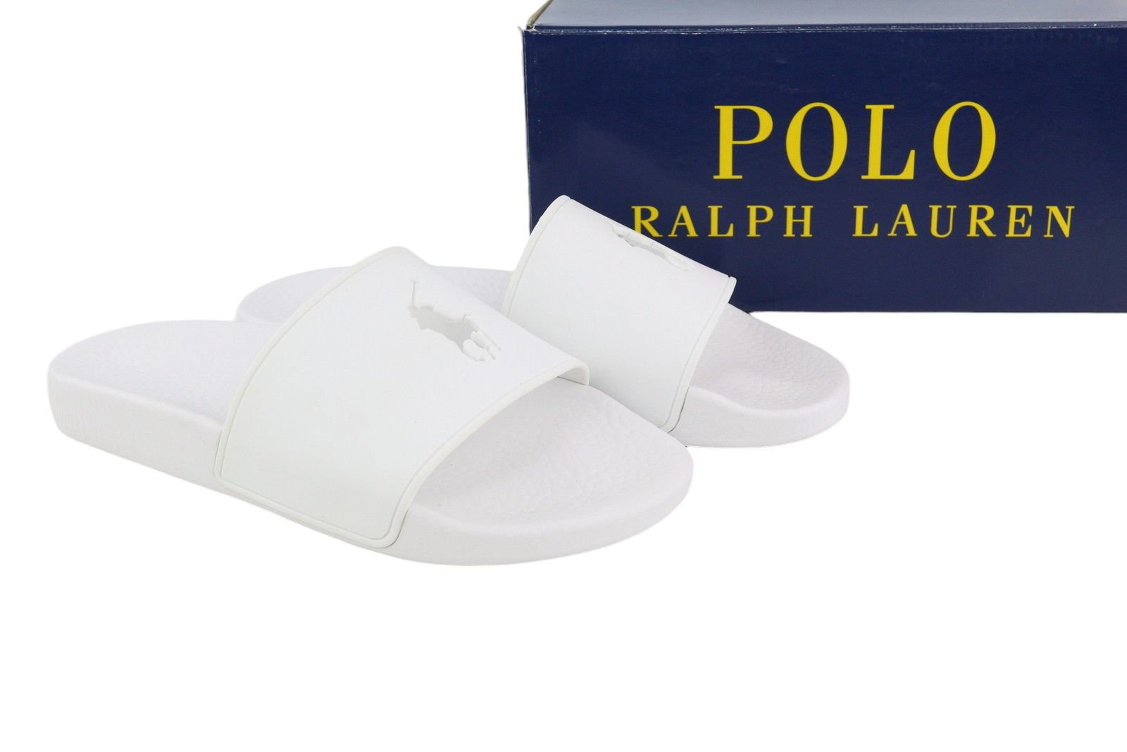 Polo Ralph Lauren SLD W C/O PP-SN-SLI EU43 White Flip Flops Shoes 84659 Size US 12 / IT 42 - 1 Thumbnail