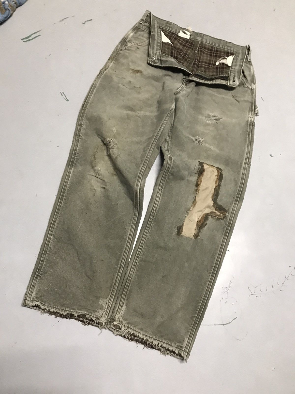 Carhartt Rare Vintage Carhartt B111 MOS blanket line carpenter denim Size US 30 / EU 46 - 1 Thumbnail