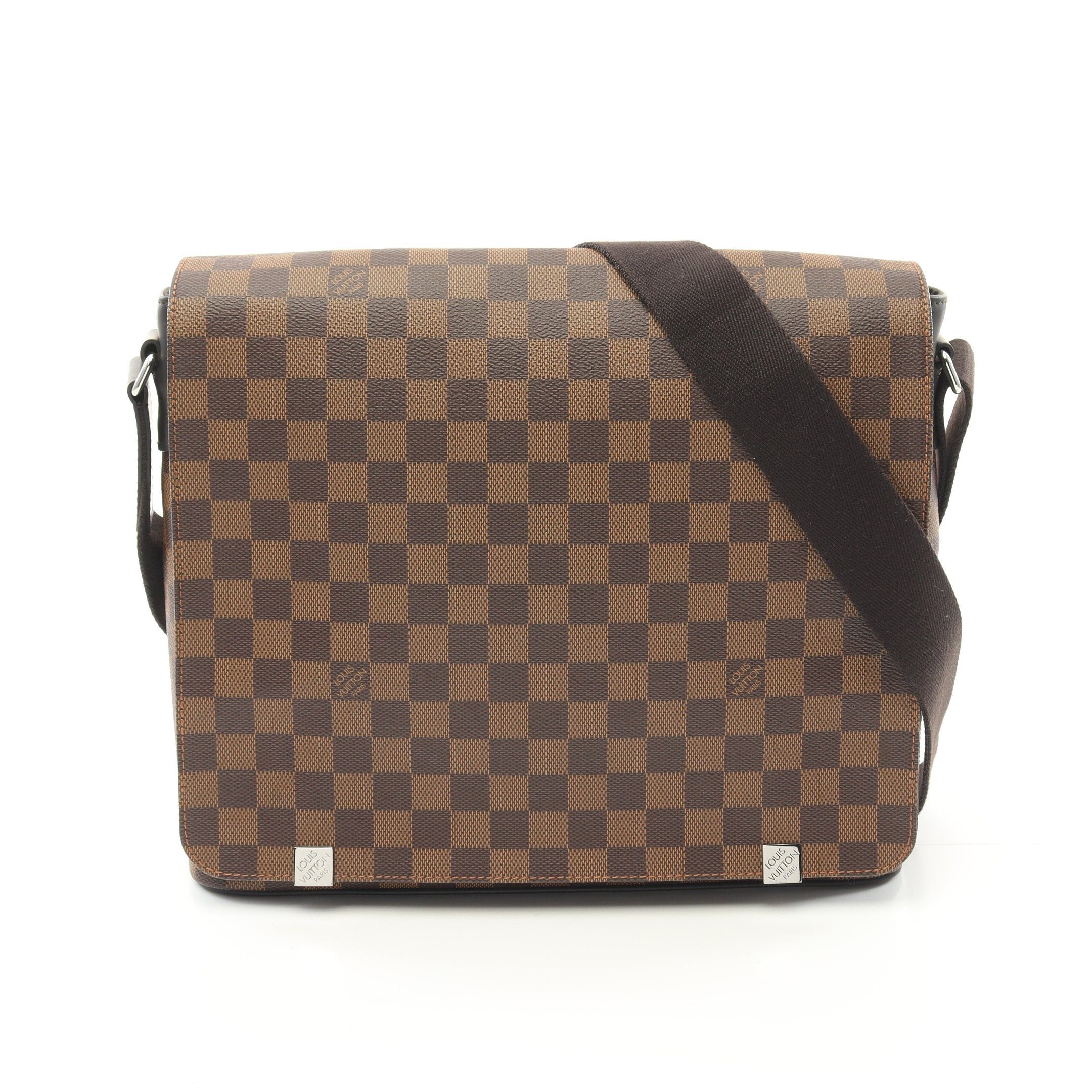 Louis Vuitton Louis Vuitton District Mm Nm Damier Ebene Shoulder Bag Leather Brown Size ONE SIZE - 1 Thumbnail