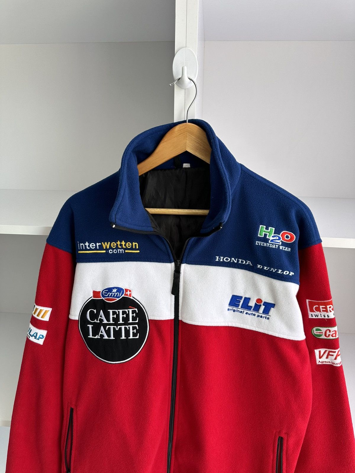 Honda Vintage Honda Caffe Latte Grand Prix Racing Team Jacket Size US XL / EU 56 / 4 - 2 Thumbnail