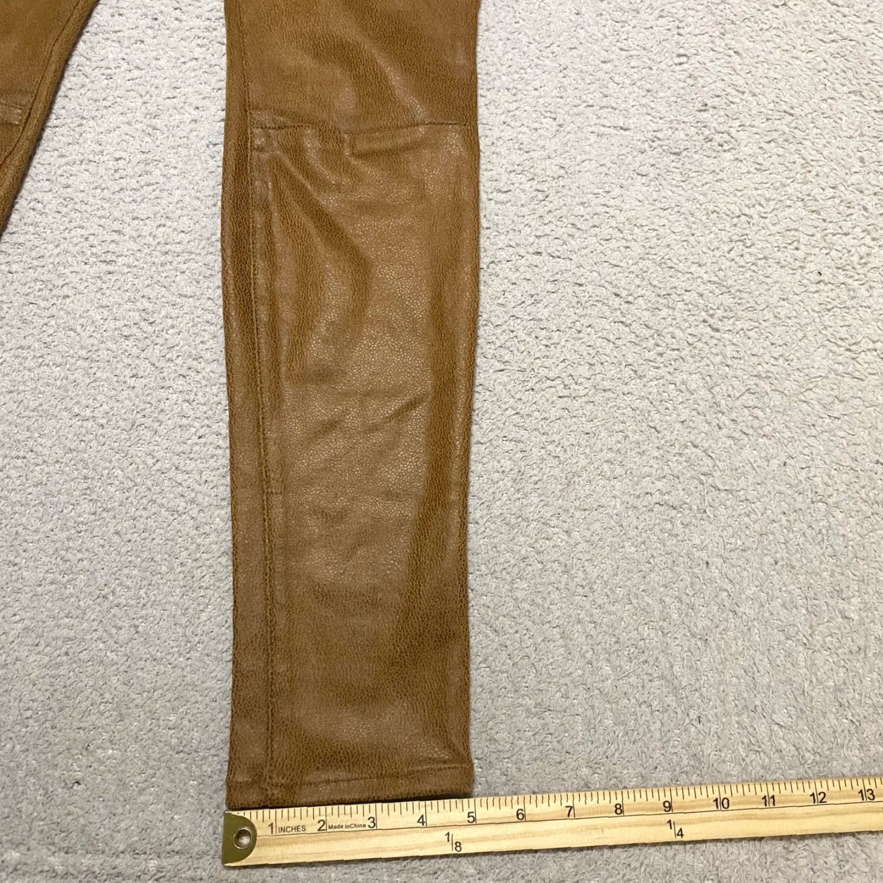 7 For All Mankind 7 For All Mankind Womens Jeans Skinny Mid Rise Brown Faux Leather 28 Size 28" / US 6 / IT 42 - 2 Thumbnail