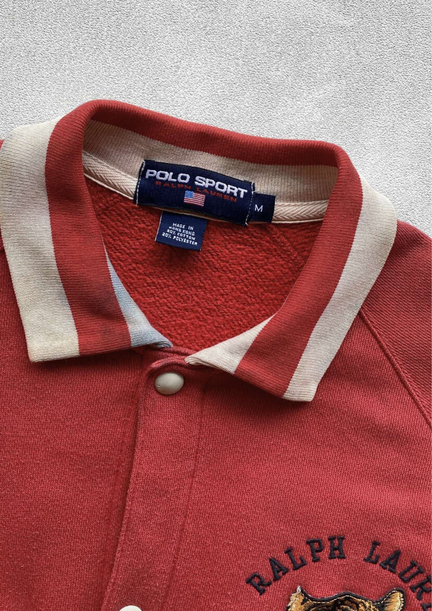 Polo Ralph Lauren Vintage 1990's Ralph Lauren Polo Sport Tiger Sun Faded Red Size US M / EU 48-50 / 2 - 3 Thumbnail