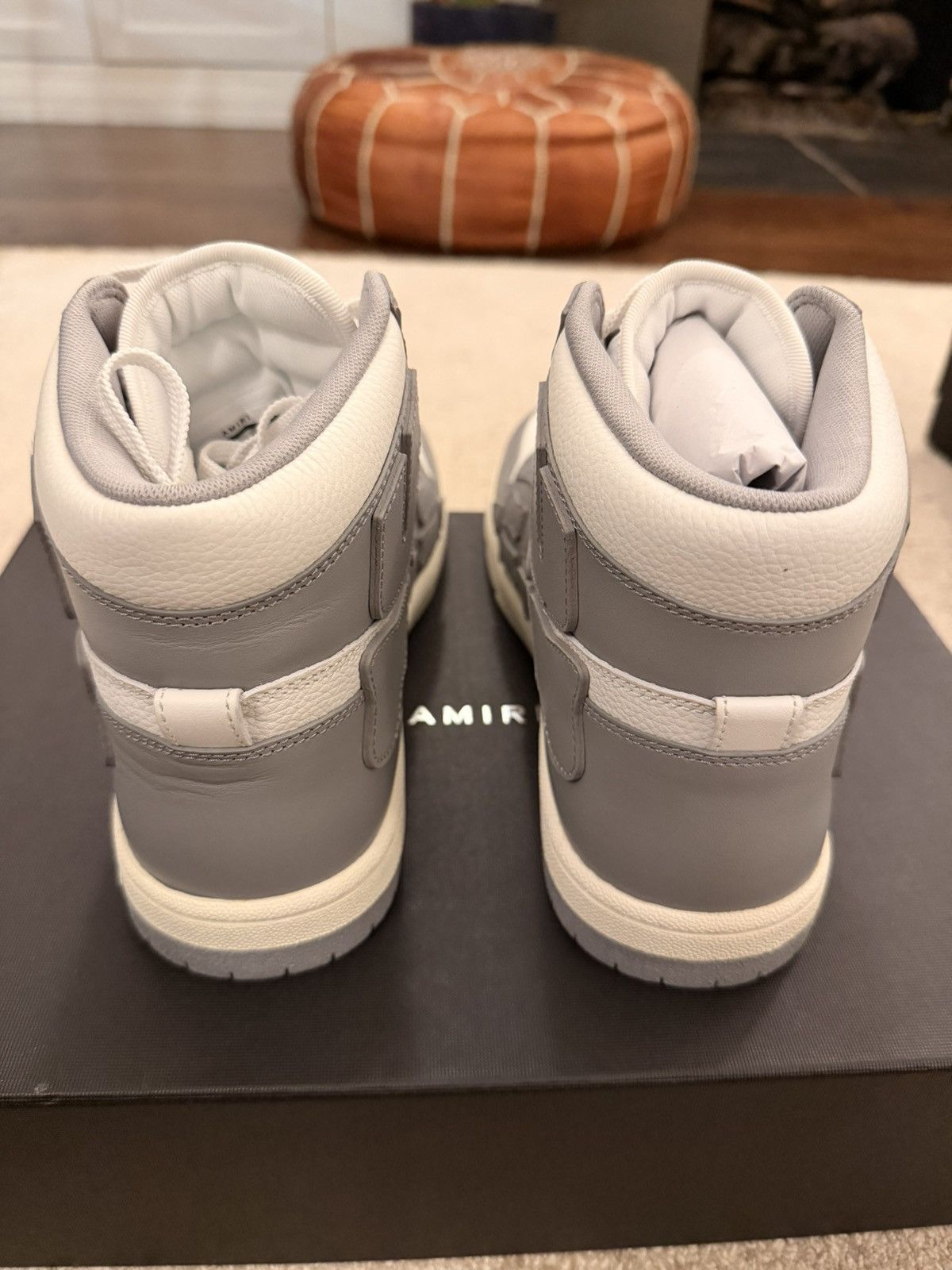 Amiri Amiri Skel Hi Top Grey Size 44 - NEW with BOX Size US 11 / EU 44 - 3 Thumbnail