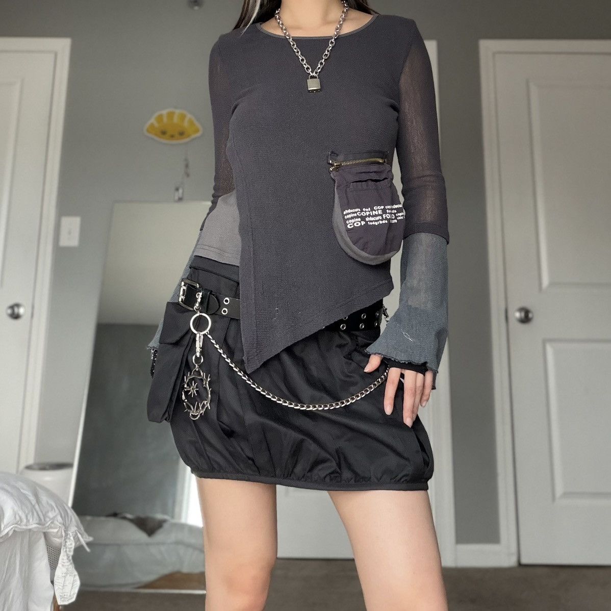 Cop Copine Cop Copine Ashley Belt Buckle Skirt Size 29" - 6 Thumbnail