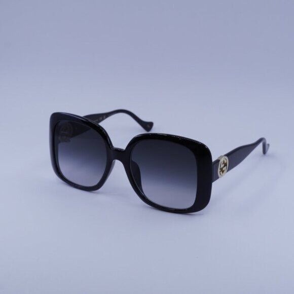 Gucci Gucci GG1029SA 001 Sunglasses Black Square Frame, Grey Size ONE SIZE - 1 Thumbnail