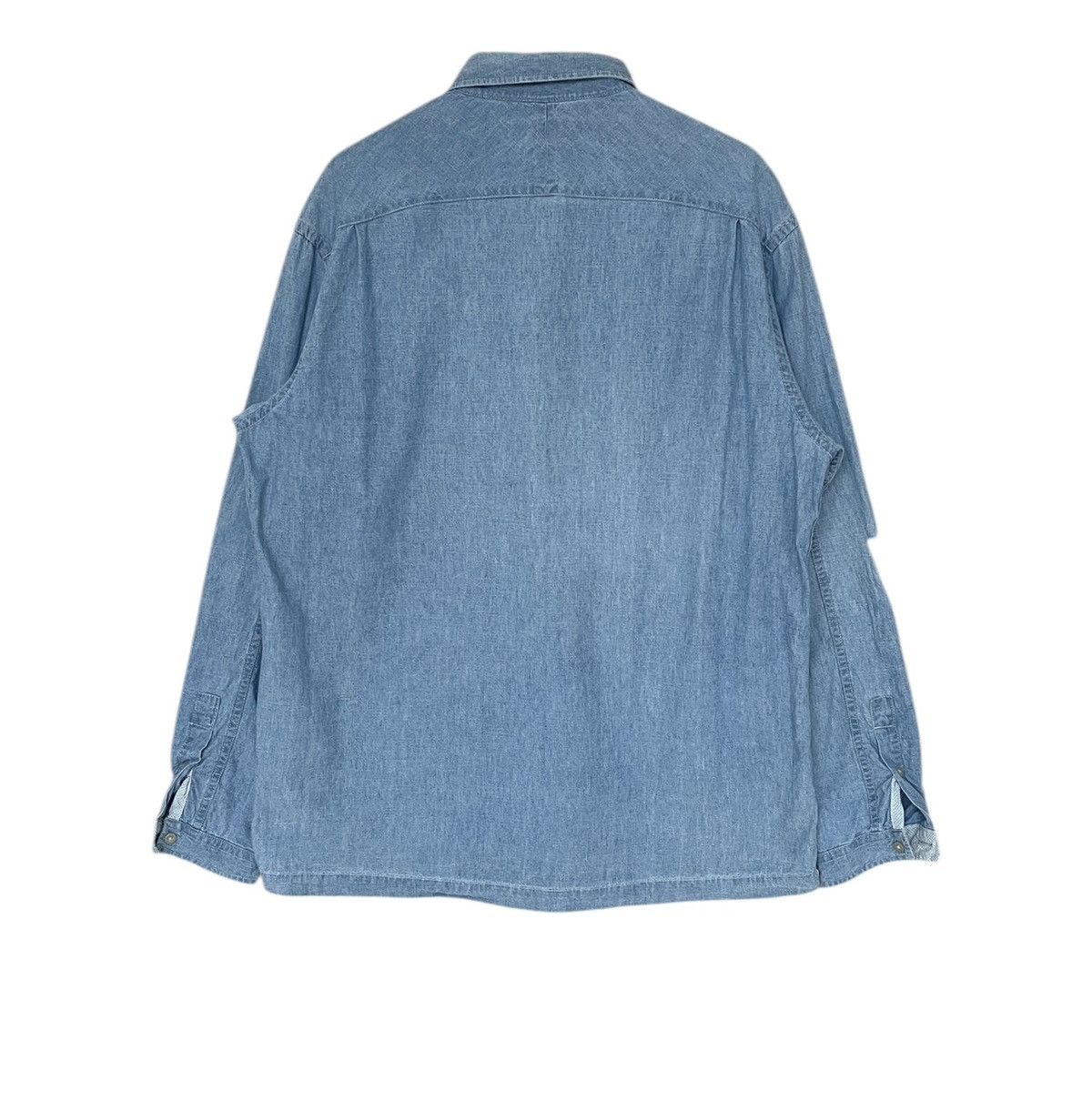 Kansai Yamamoto × Vintage × Yohji Yamamoto Vintage Japanese Brand Kansai Yamamoto Denim Shirt 1990s Size US M / EU 48-50 / 2 - 2 Thumbnail