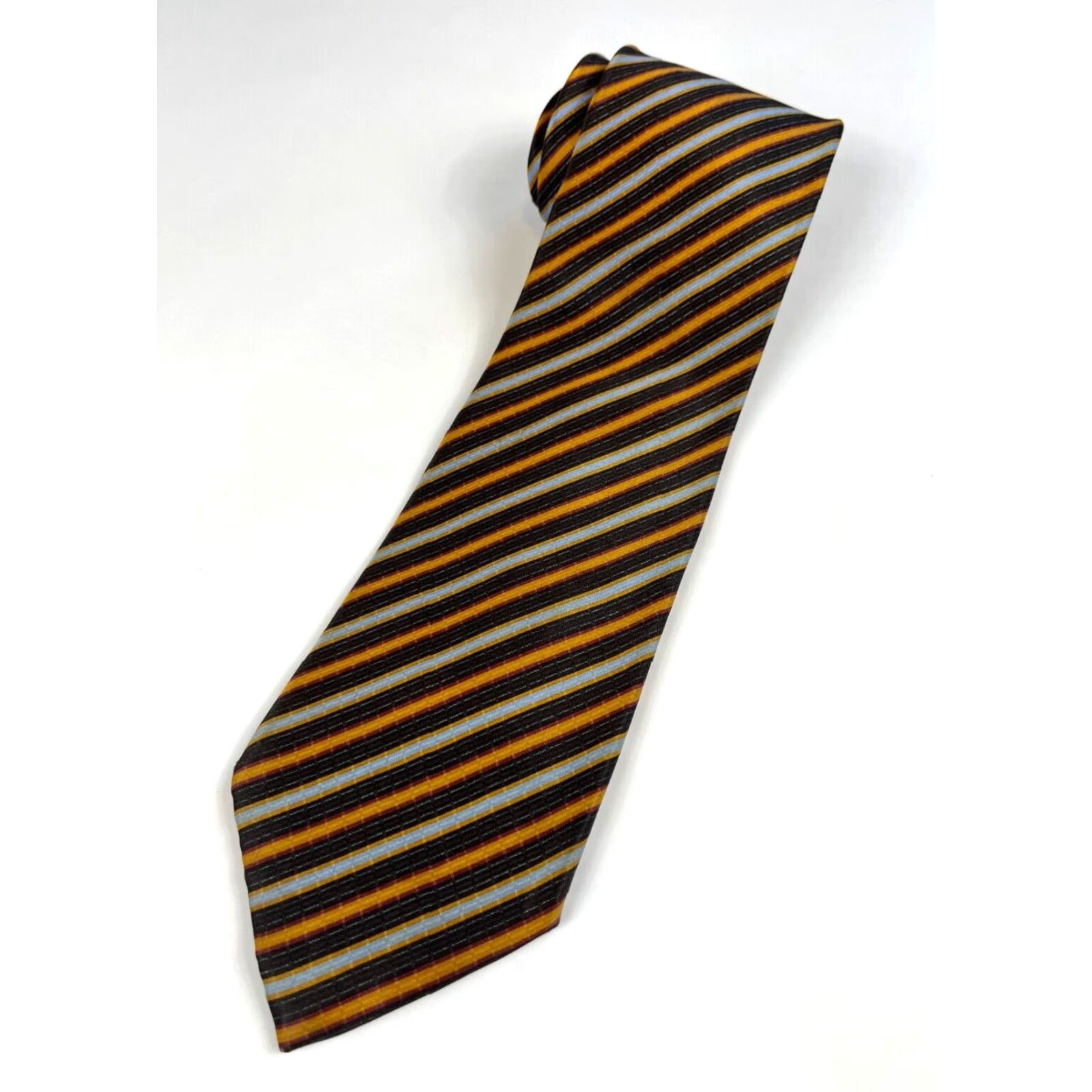 Brioni Brioni Men's Luxury Silk Tie Striped Handmade in Italy Long 63" Width 3.5" Multicolor Size ONE SIZE - 3 Thumbnail