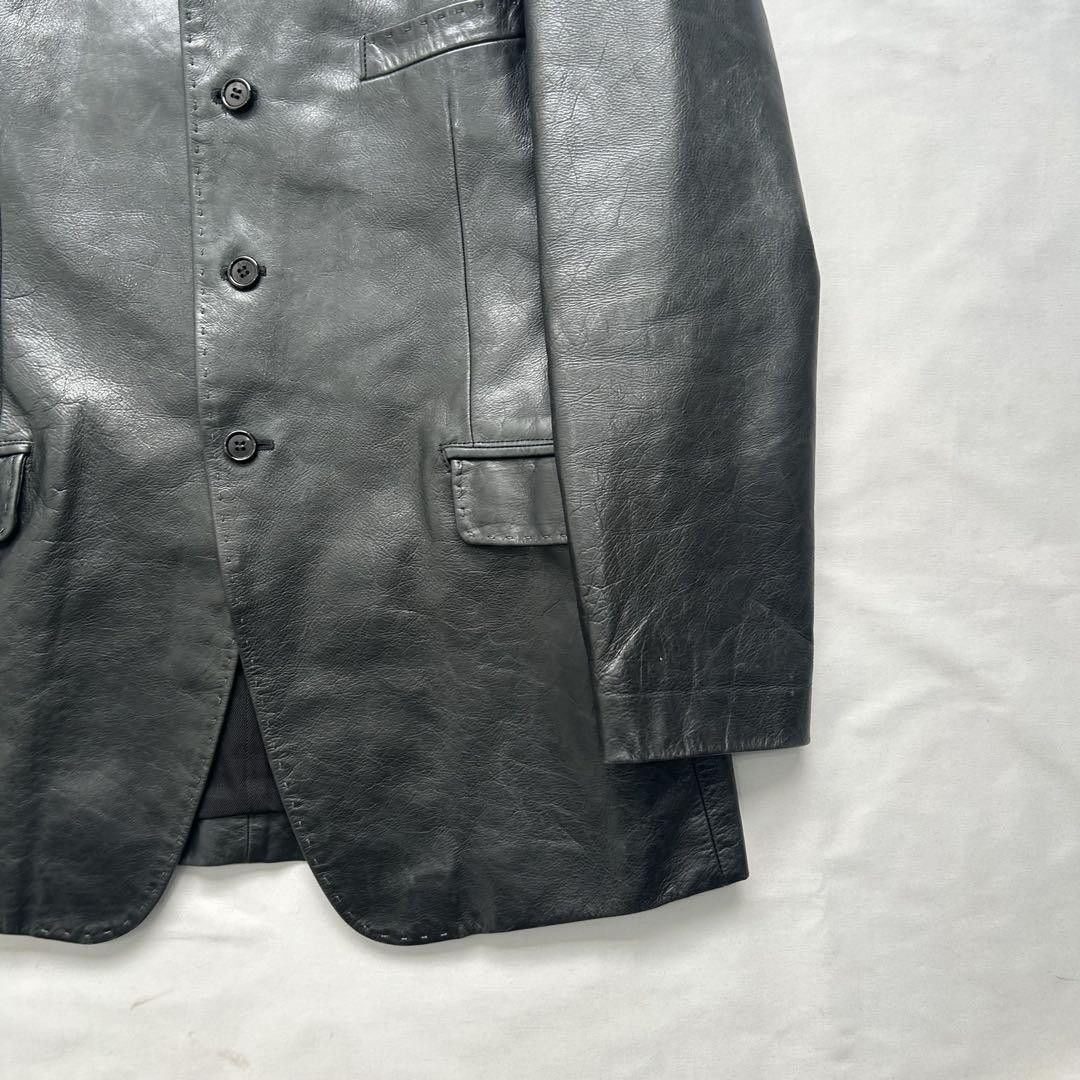 Yohji Yamamoto Yohji Yamamoto POUR HOMME 00aw Artisan era leather jacket Size US L / EU 52-54 / 3 - 5 Thumbnail