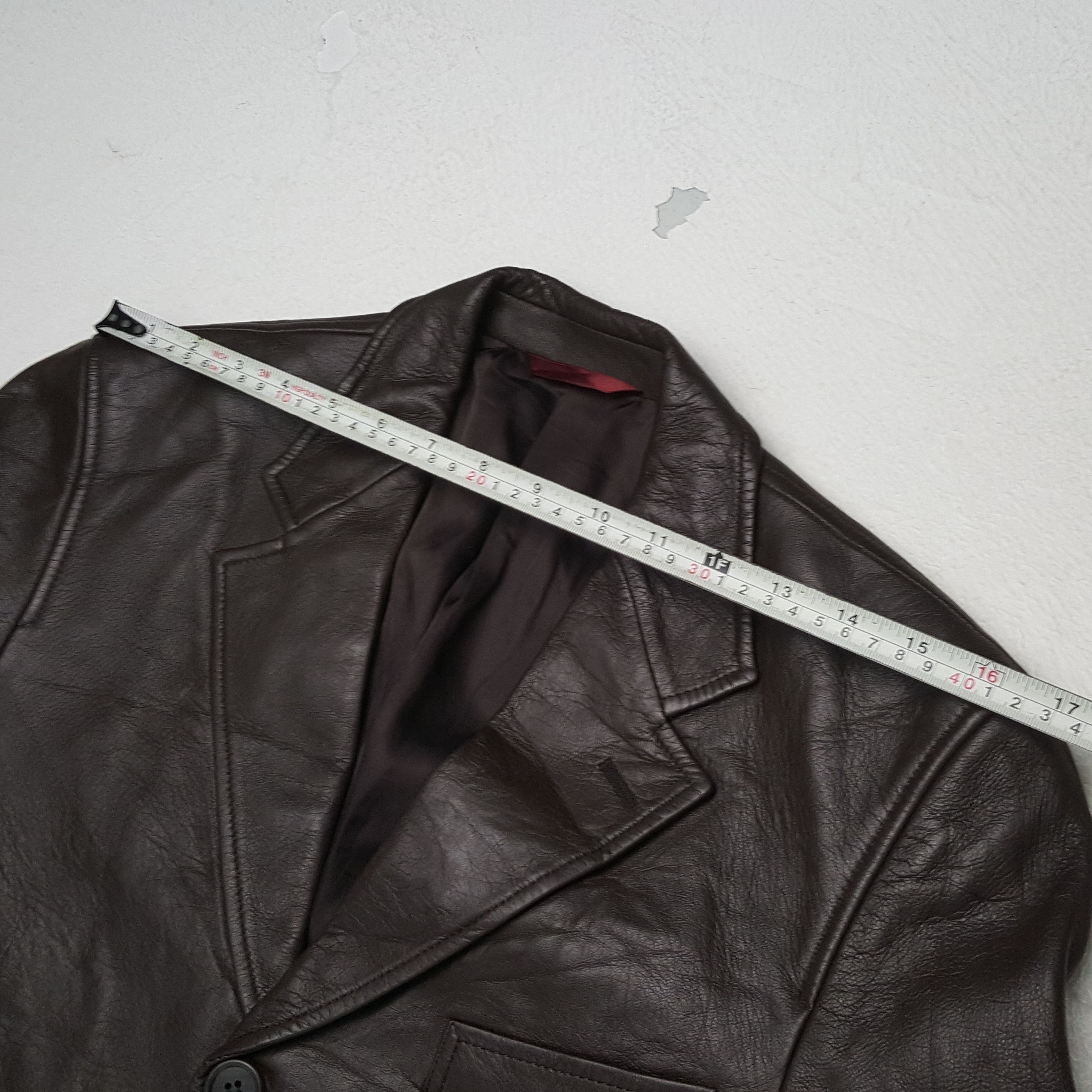 Paul Smith × Vintage PAUL SMITH Fashion Brand Leather Blazer Size 36S - 4 Thumbnail