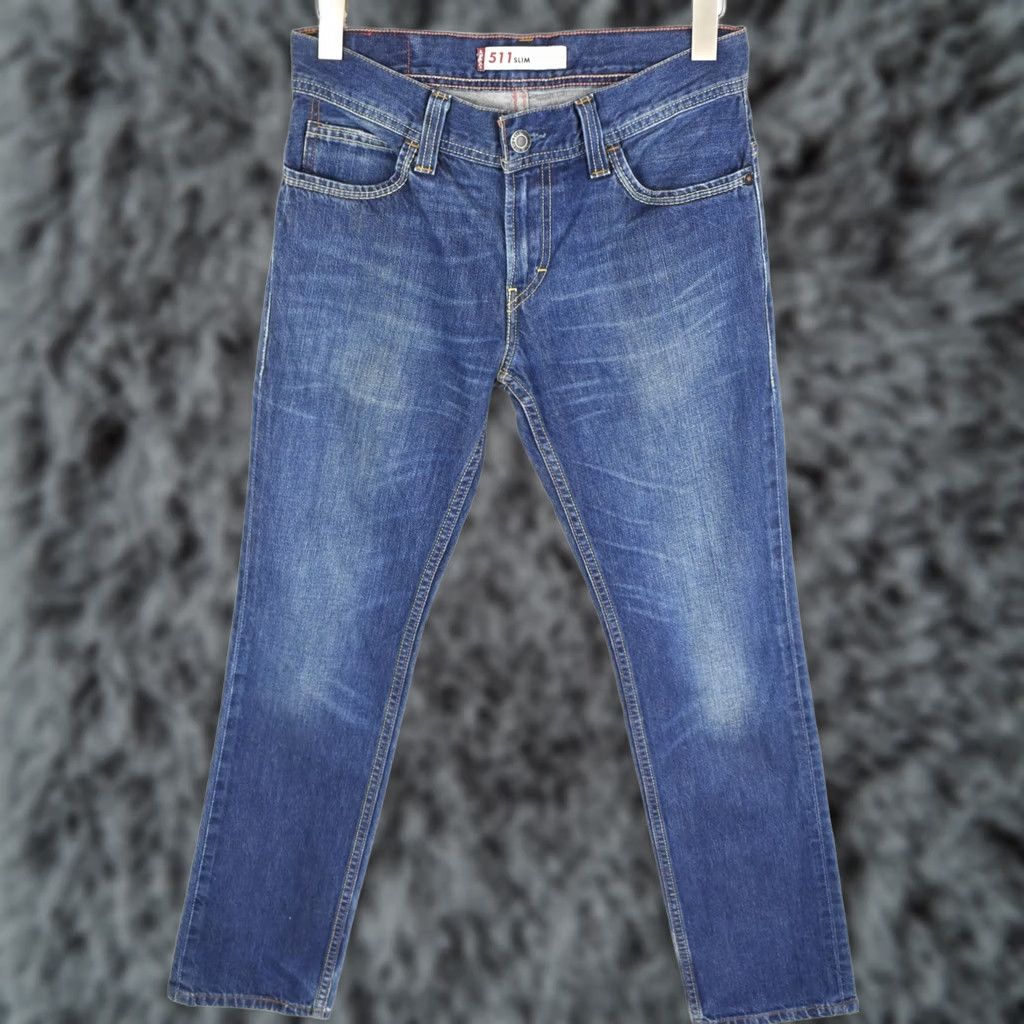 Levi's Levi's 511 Slim Fit Jeans Men's W32/L32 Blue Denim Zip Fly Pants Faded Whiskers Size US 32 / EU 48 - 1 Thumbnail