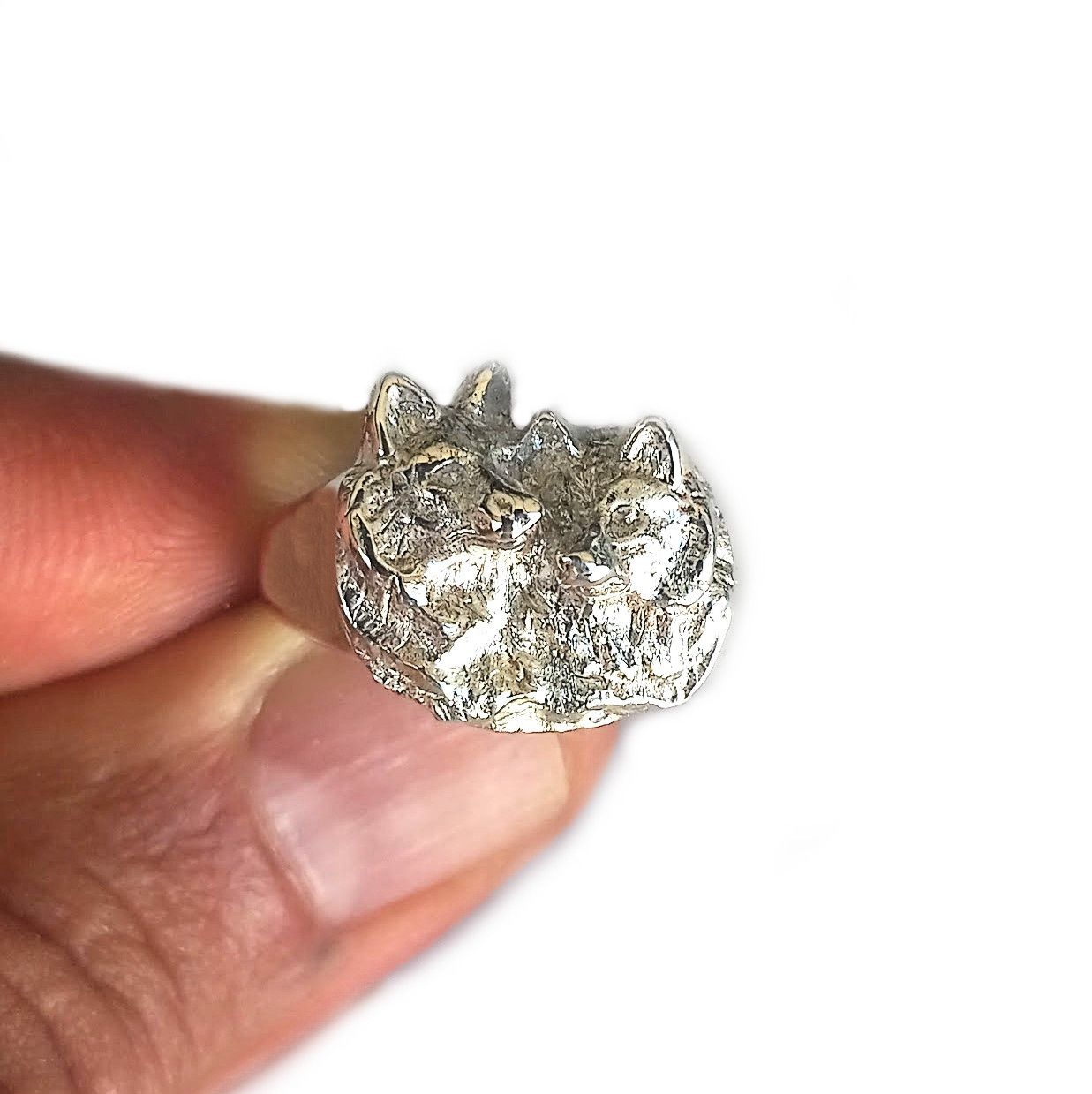Other Men's Silver Ring, Wolf design ring for men sizes 9 to 13 Size ONE SIZE - 1 Thumbnail
