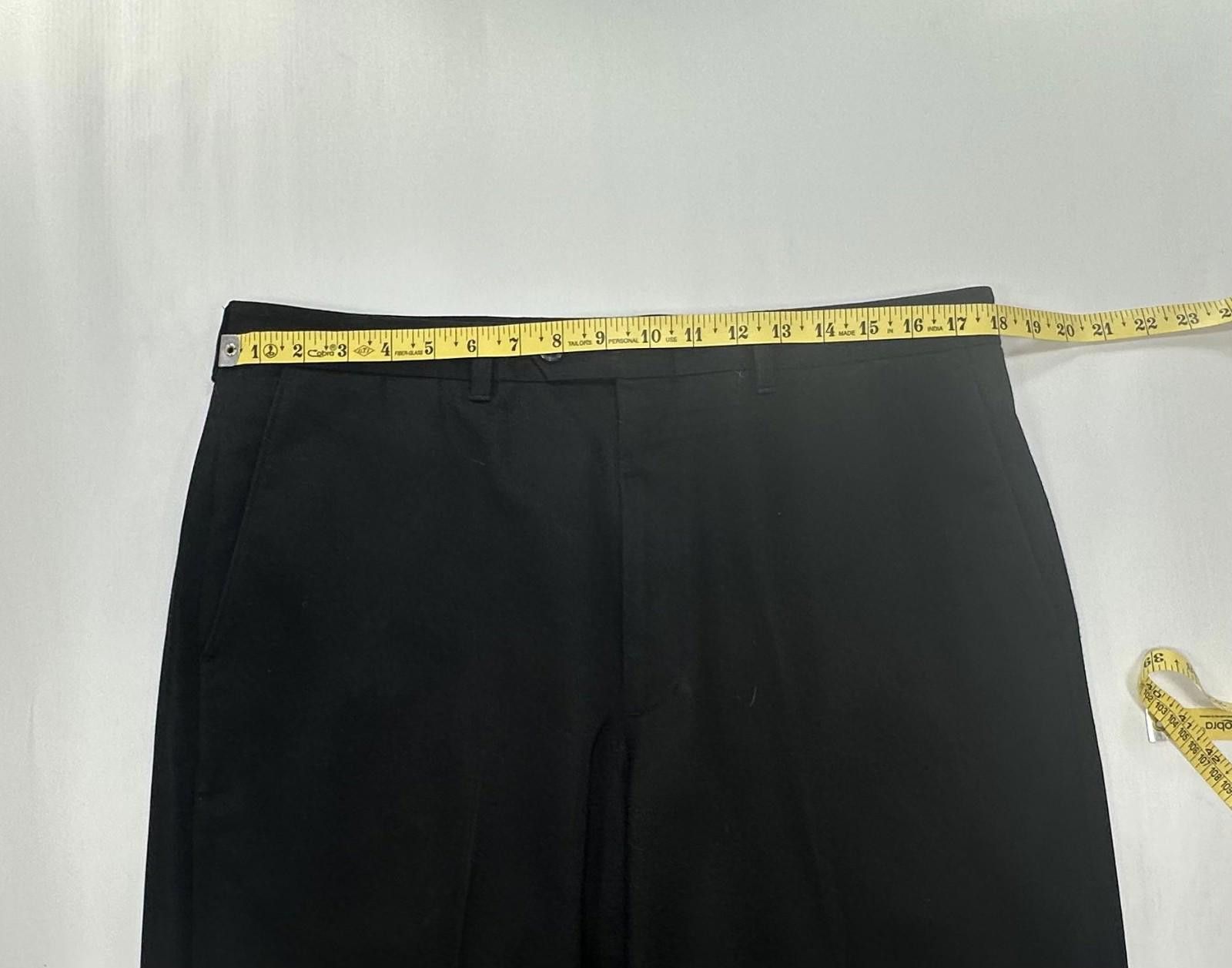 Liz Claiborne Claiborne Straight Leg Flat Front Chinos Black Mens 36/32 Size US 36 / EU 52 - 3 Thumbnail