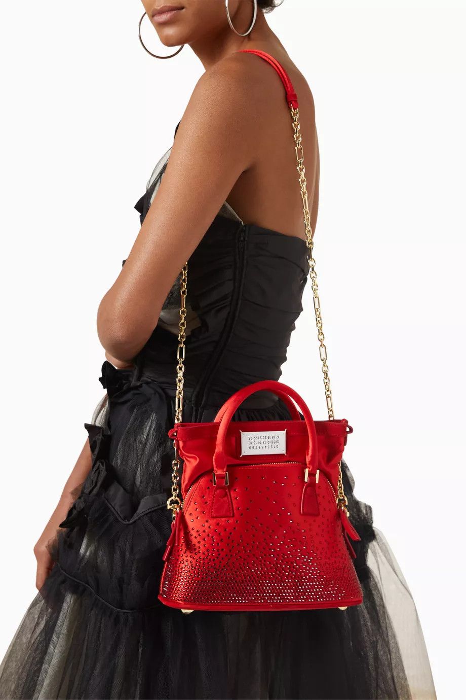 Maison Margiela oc11z0325 Size: OS / Shoulder Bag in Satin in Red Size ONE SIZE - 2 Thumbnail