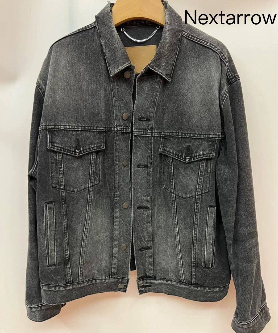 Balenciaga】 Damaged Denim Jacket /Black